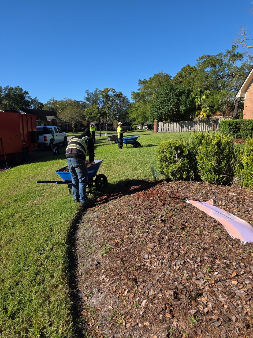 Deerwood Resident | Pine Bark Installation by ProGreen Services