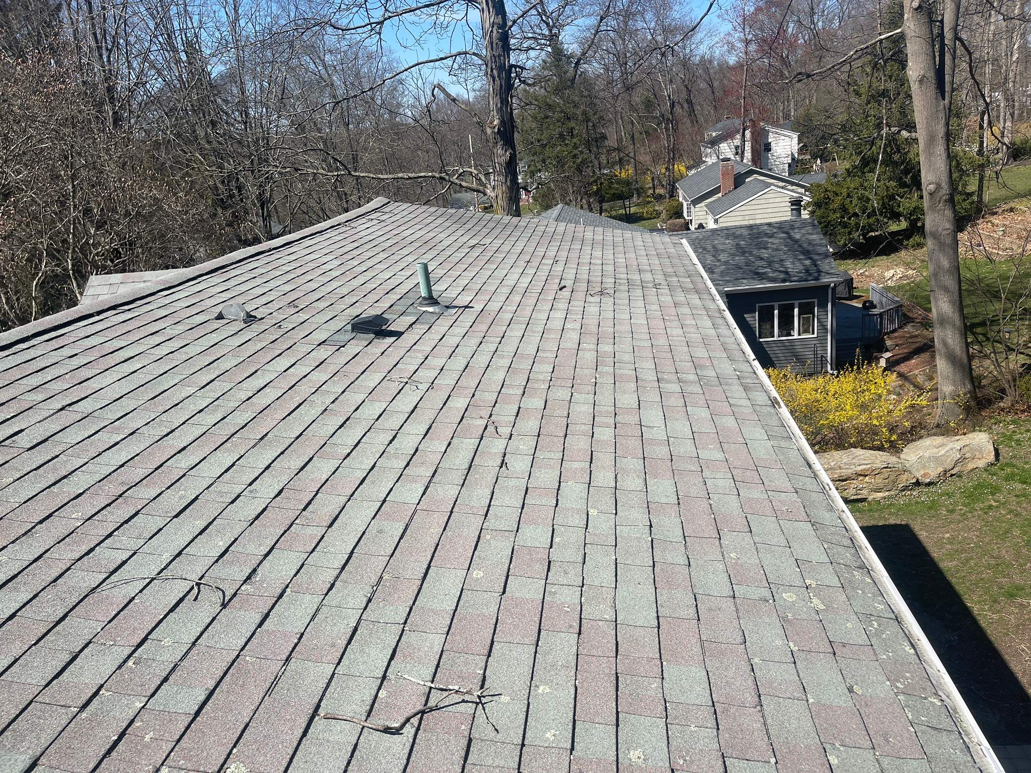 Residential Roofing Installation using Tamko Slatestone gray by A Plus Exterior