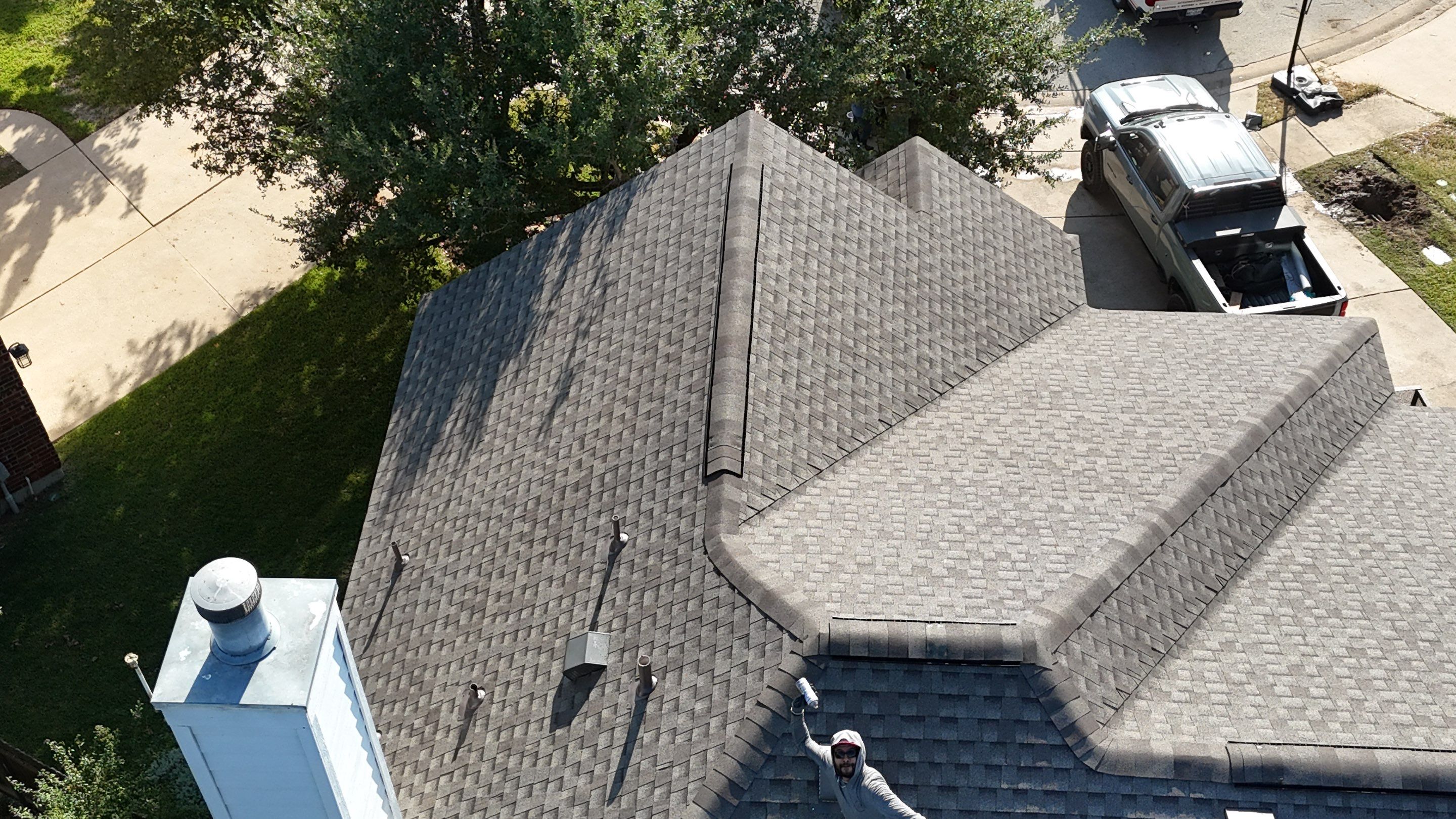 Residential Roof Replacement using GAF - HDZ - Weathered Wood by Action Exteriors Austin