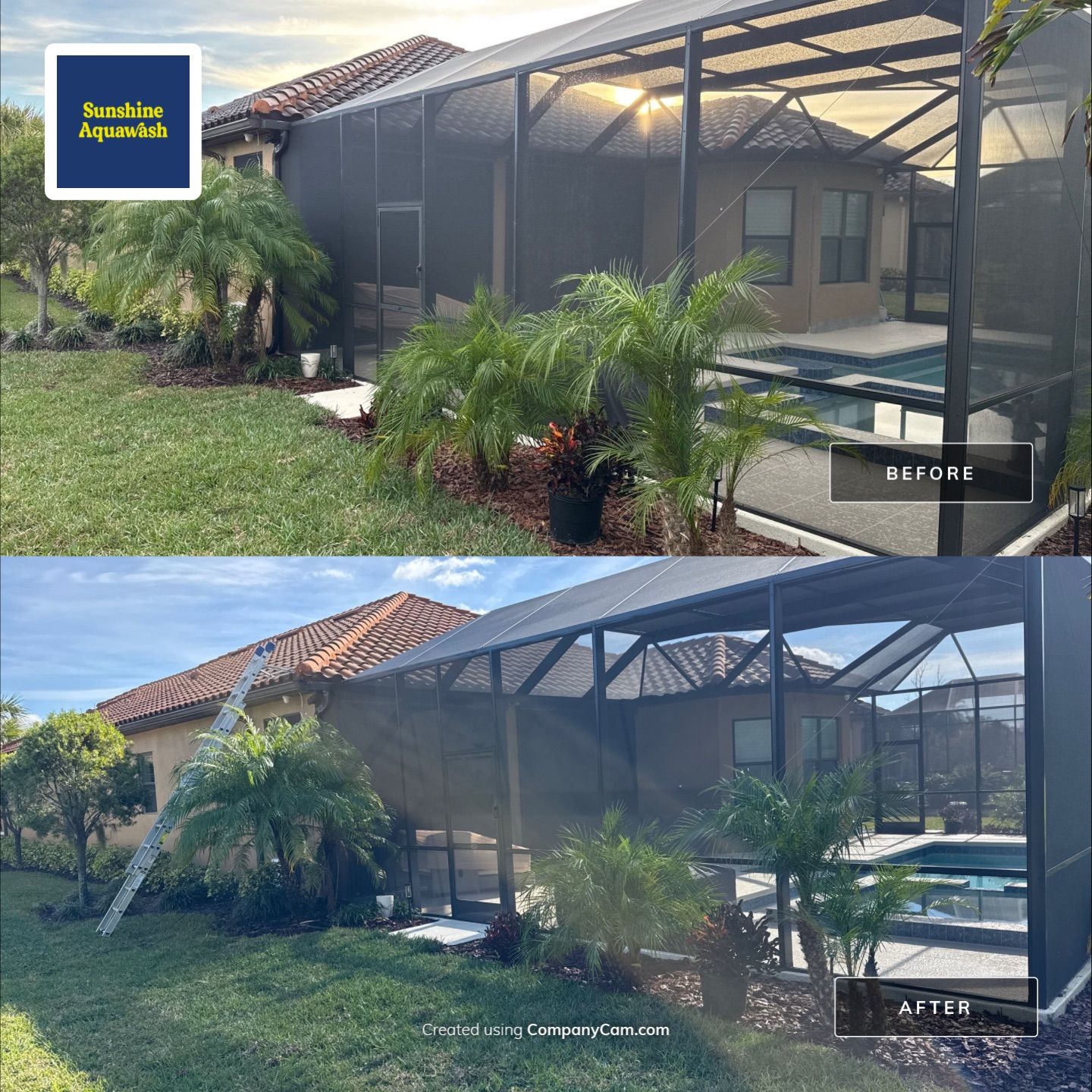 Tile Roof Cleaning (No Walking on Roof) – Artisan Lakes, Palmetto, FL by Sunshine AquaWash
