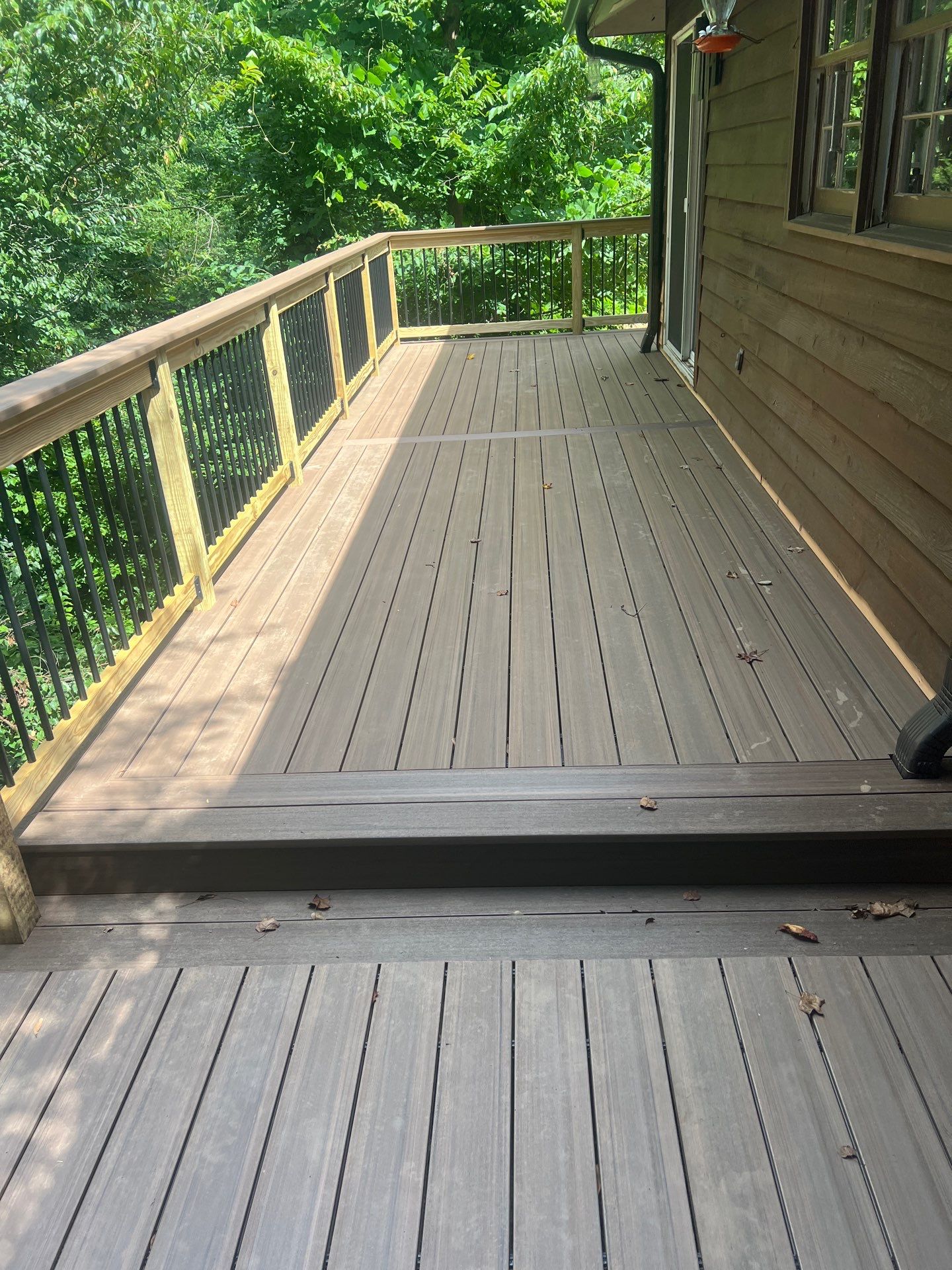 Atlanta, GA Front Porch Deck Rebuild using Timbertech and Pressure Treated Pine by Nelson Exteriors 