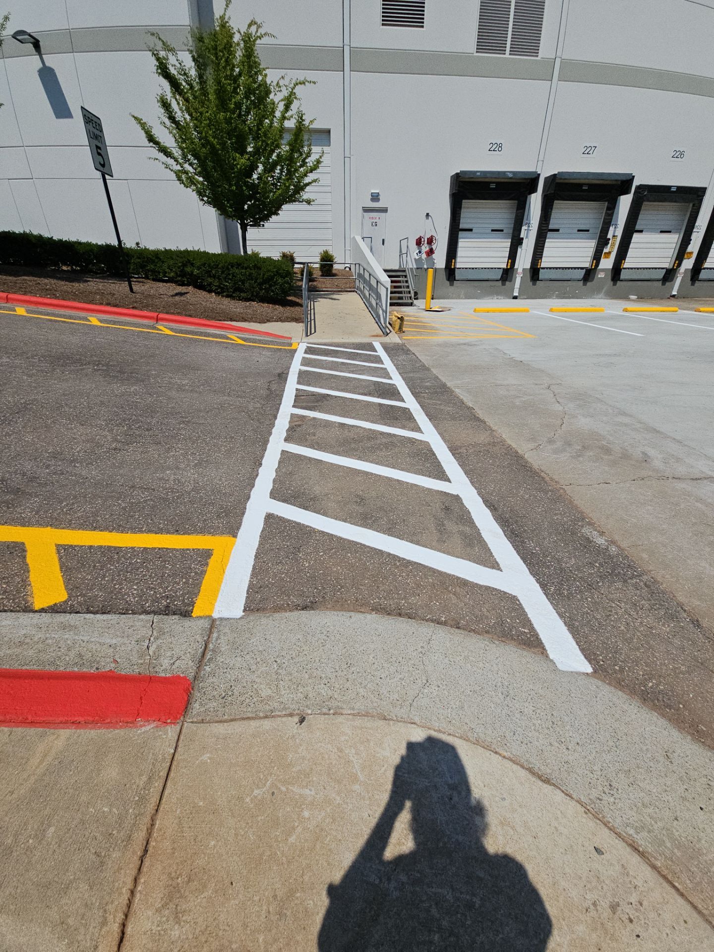 Striping Amazon Parking Lot  by Billy Weatherspoon Contractor