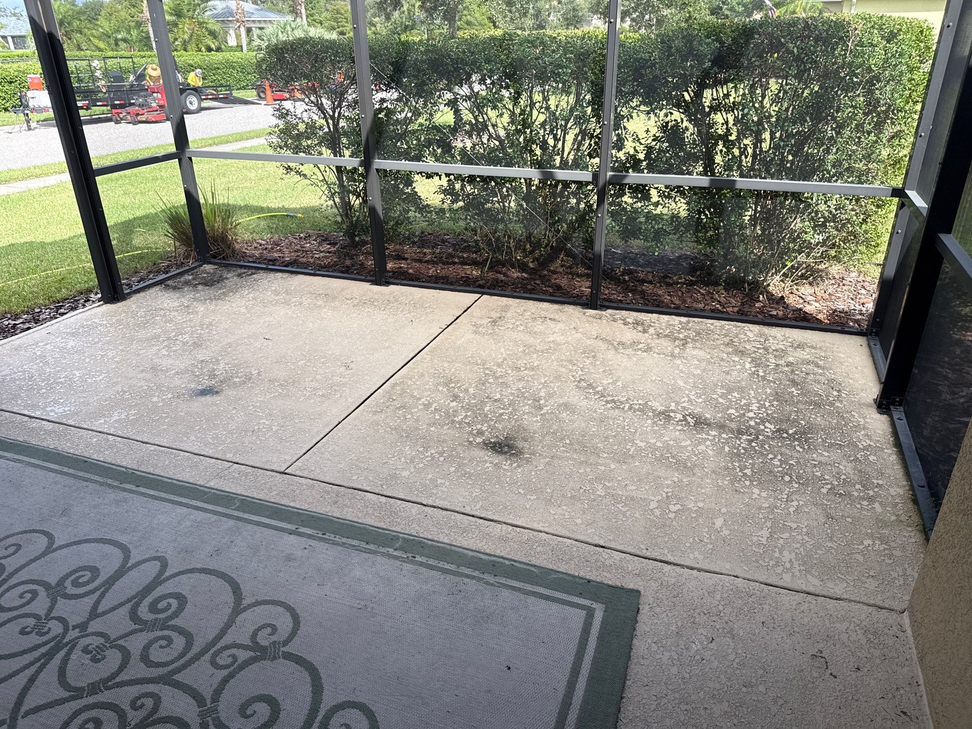 Driveway, Sidewalk & Lanai Cleaning Transformation | Forest Creek Parrish, FL by Sunshine AquaWash