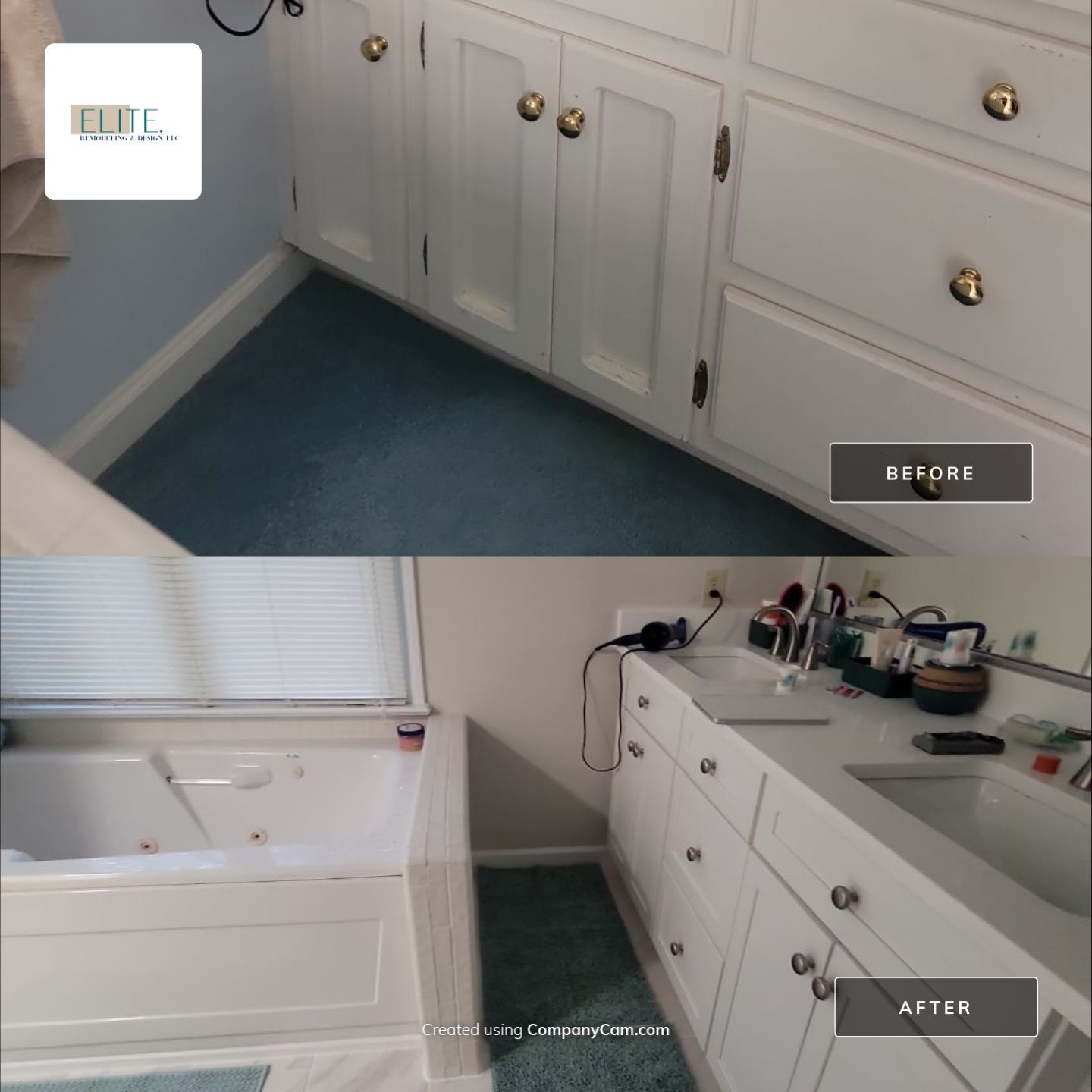 From Cramped & Carpeted to Bright & Modern: A Cary Bathroom Transformation by Elite Remodeling and Design LLC