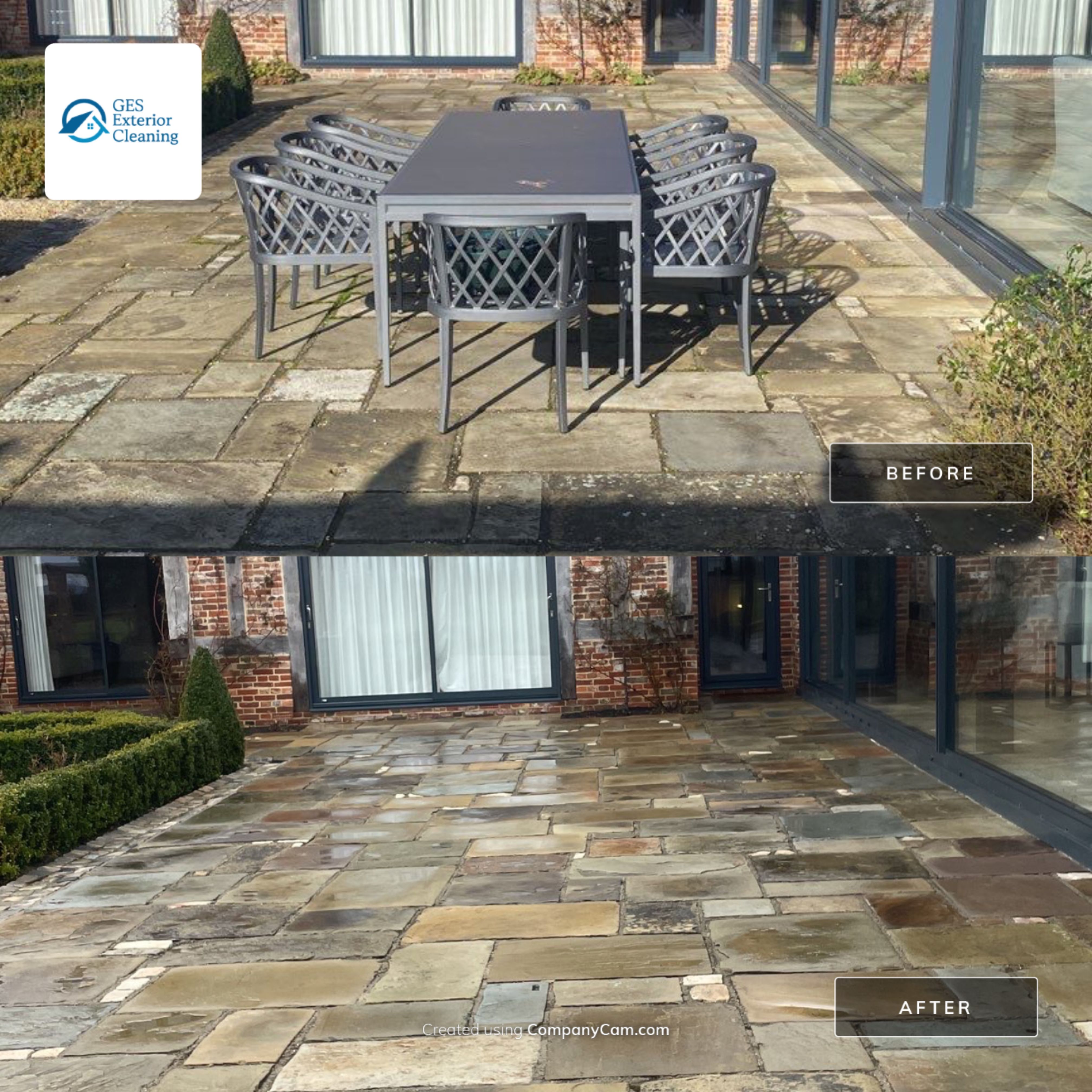 Patio Clean using honda 21 ltr/min by Ges Exterior Cleaning ltd