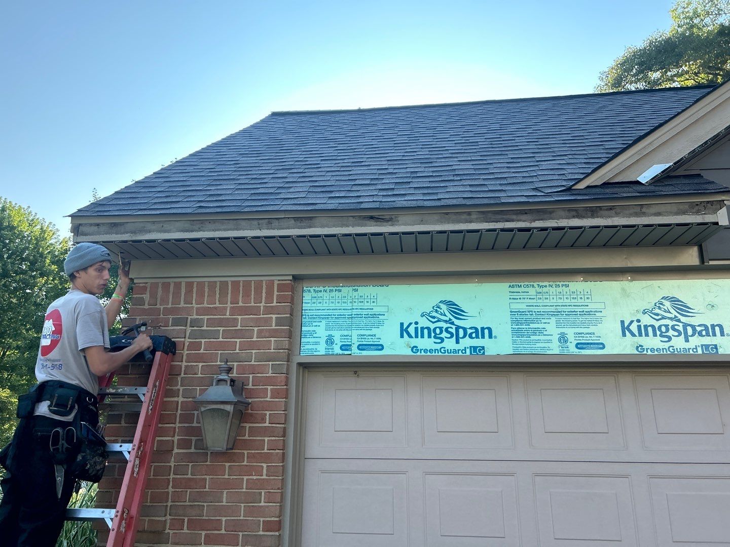 Roof Replacement using Owens Corning Peppercorn and Siding Replacement using Ascend Charcoal Smoke by 180 Contractors