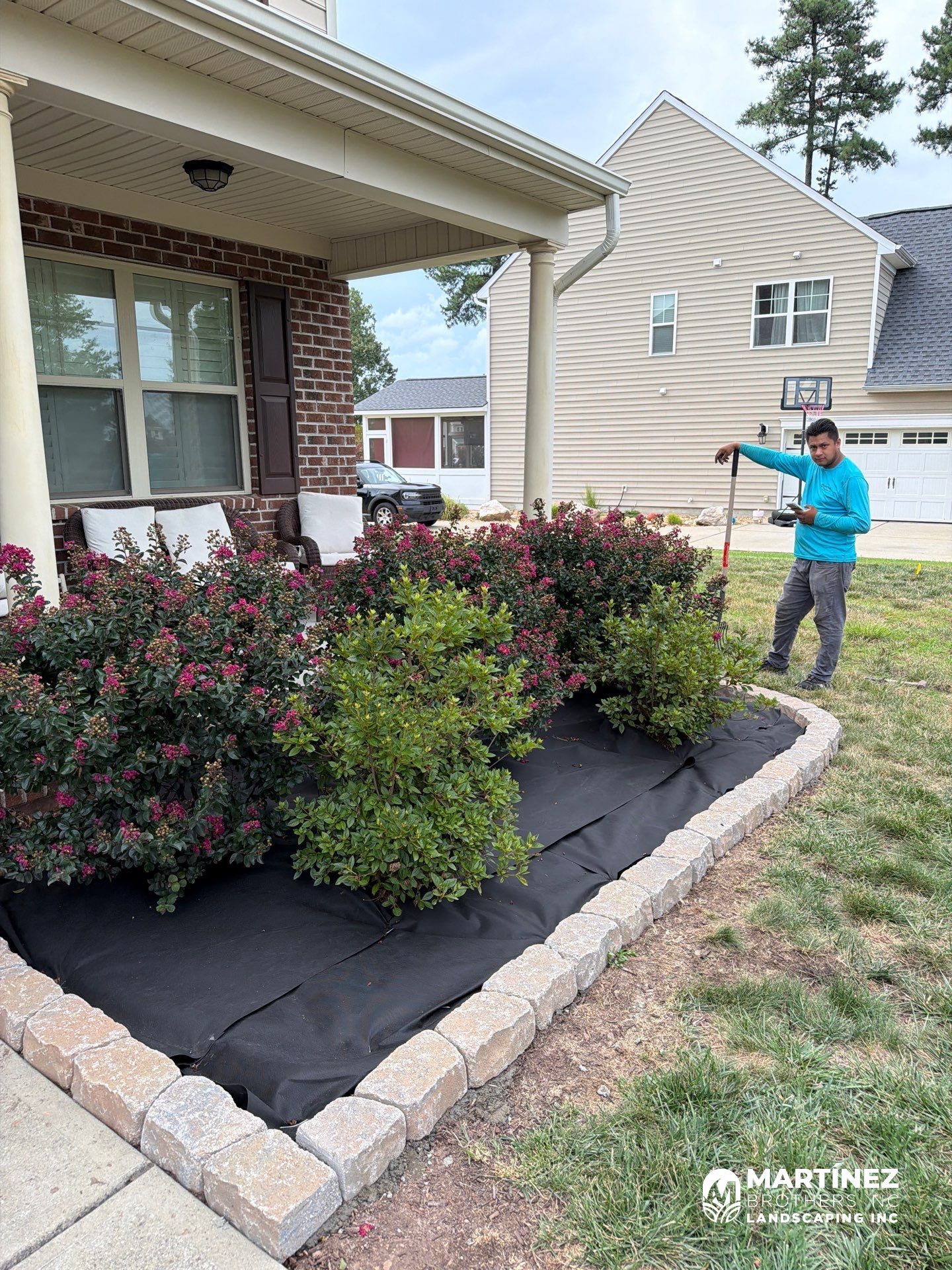 Improving garden beds in Durham by Martinez Brother’s Nc Landscaping Inc