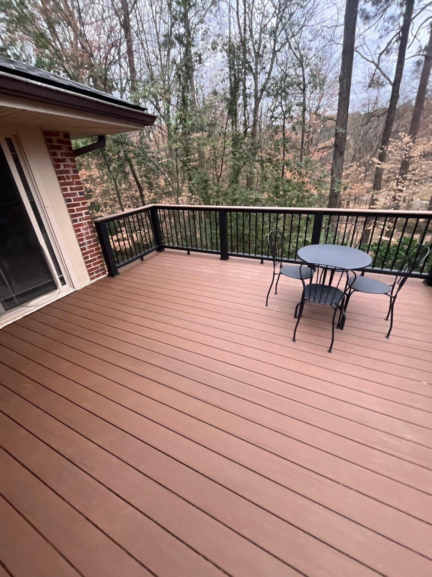 Timbertech Deck Resurface with Trex Transcends Drink Rail Install in Decatur, GA by Nelson Exteriors 