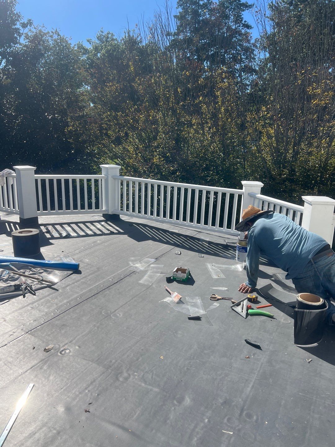 McLean - Residential Flat Roof Replacement with Carlisle Syntec EPDM by RM Banning, Inc.