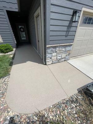 Textured Concrete Patio Coating and Custom Privacy Pergola in Sioux Falls
