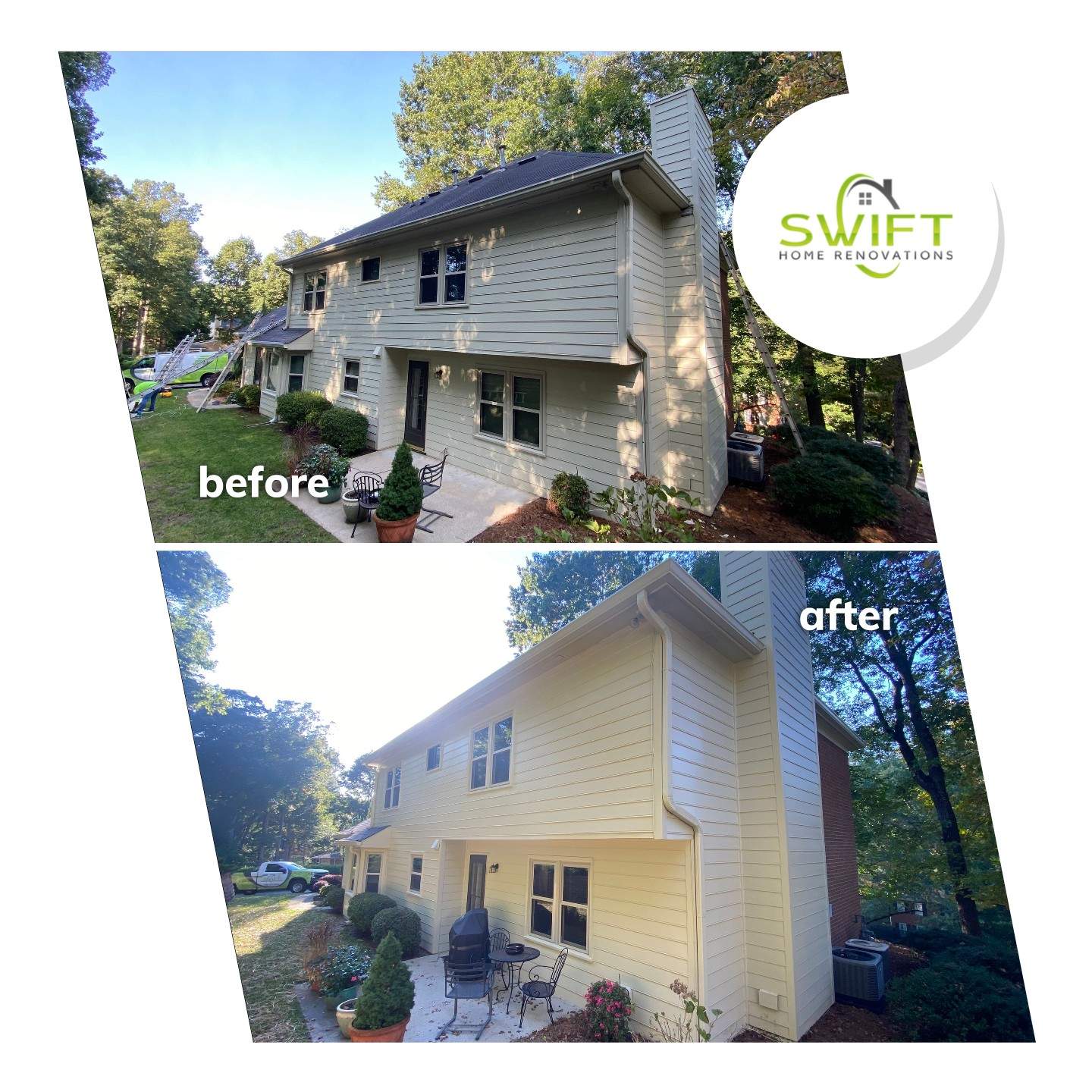 Exterior Siding Refresh and Interior Garage Painting in Marietta by Swift Home Renovations
