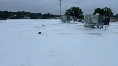 Roof Installation using Silicone TPO