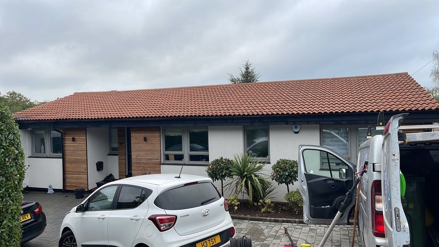 Roof And Render Clean using Honda 15lpm Low Pressure Washing Machine by Ges Exterior Cleaning ltd