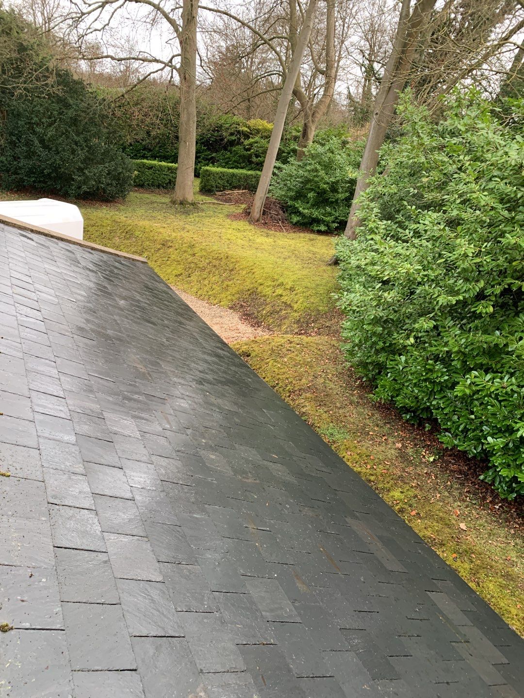 Garages Roof Cleaning using Honda 15lpm Low Pressure Washing Machine by Ges Exterior Cleaning ltd