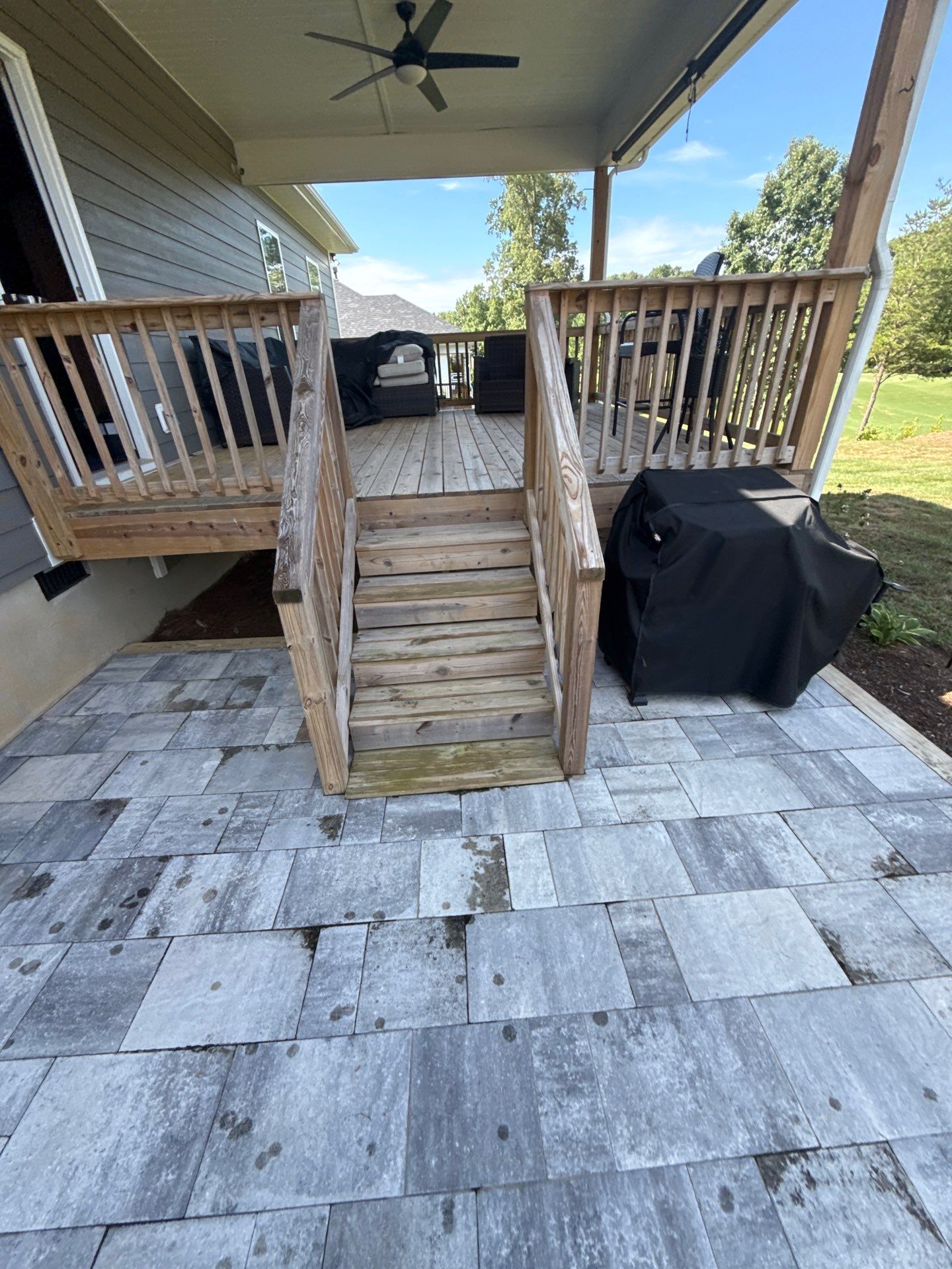 Wood Deck, Concrete porch using Wood and Conrete Sealant by DuraSeal