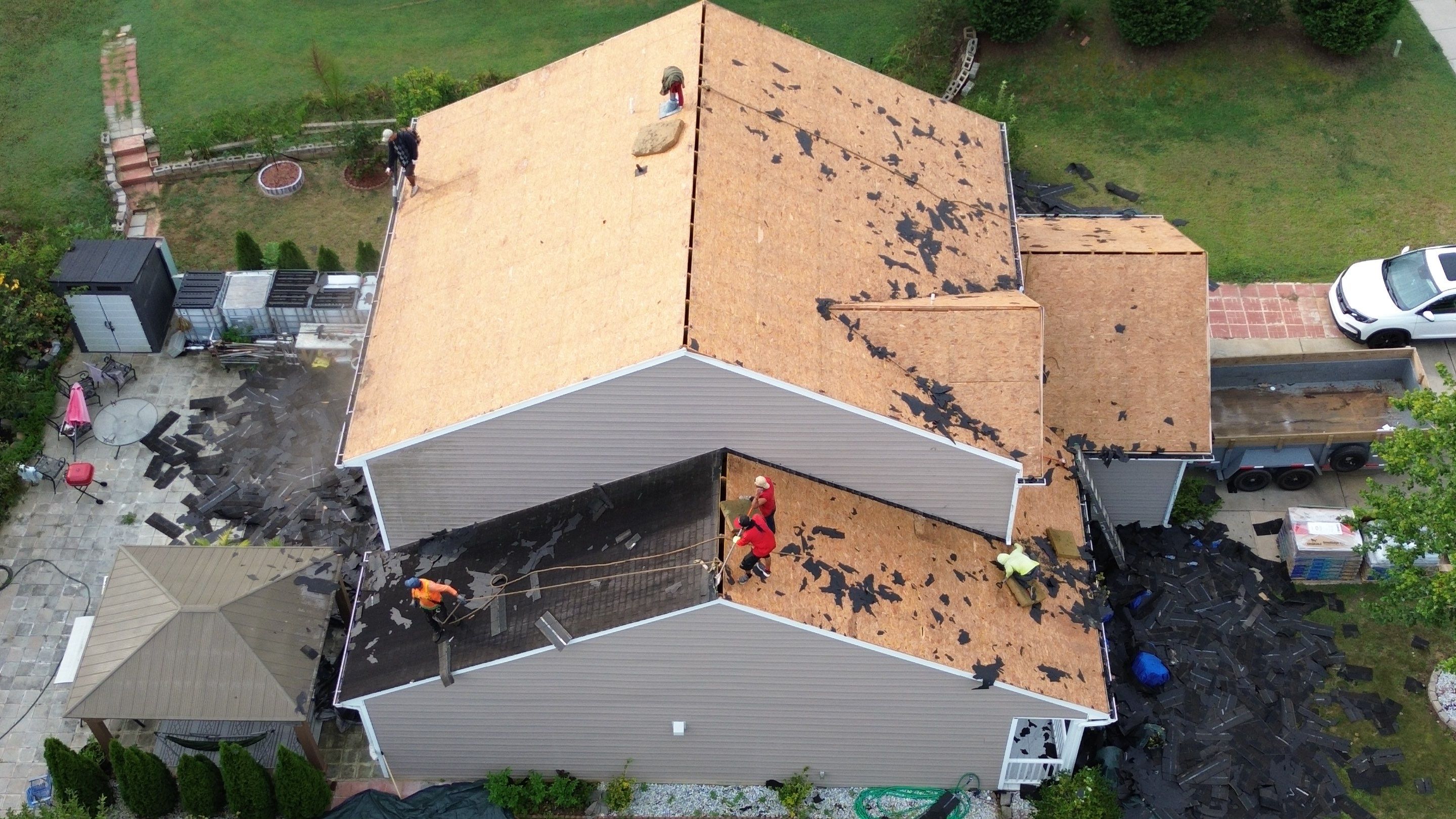 Roof replacement and interior repair by hail damage by Just Brilliant Restoration JBR