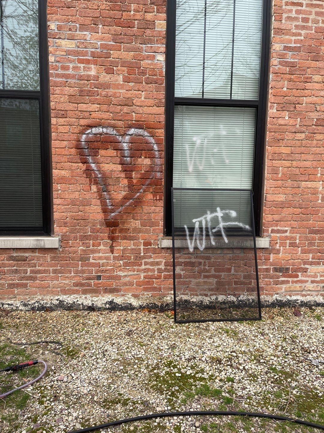 Graffiti removal  using Graffiti remover by Northern Power Washing LLC.
