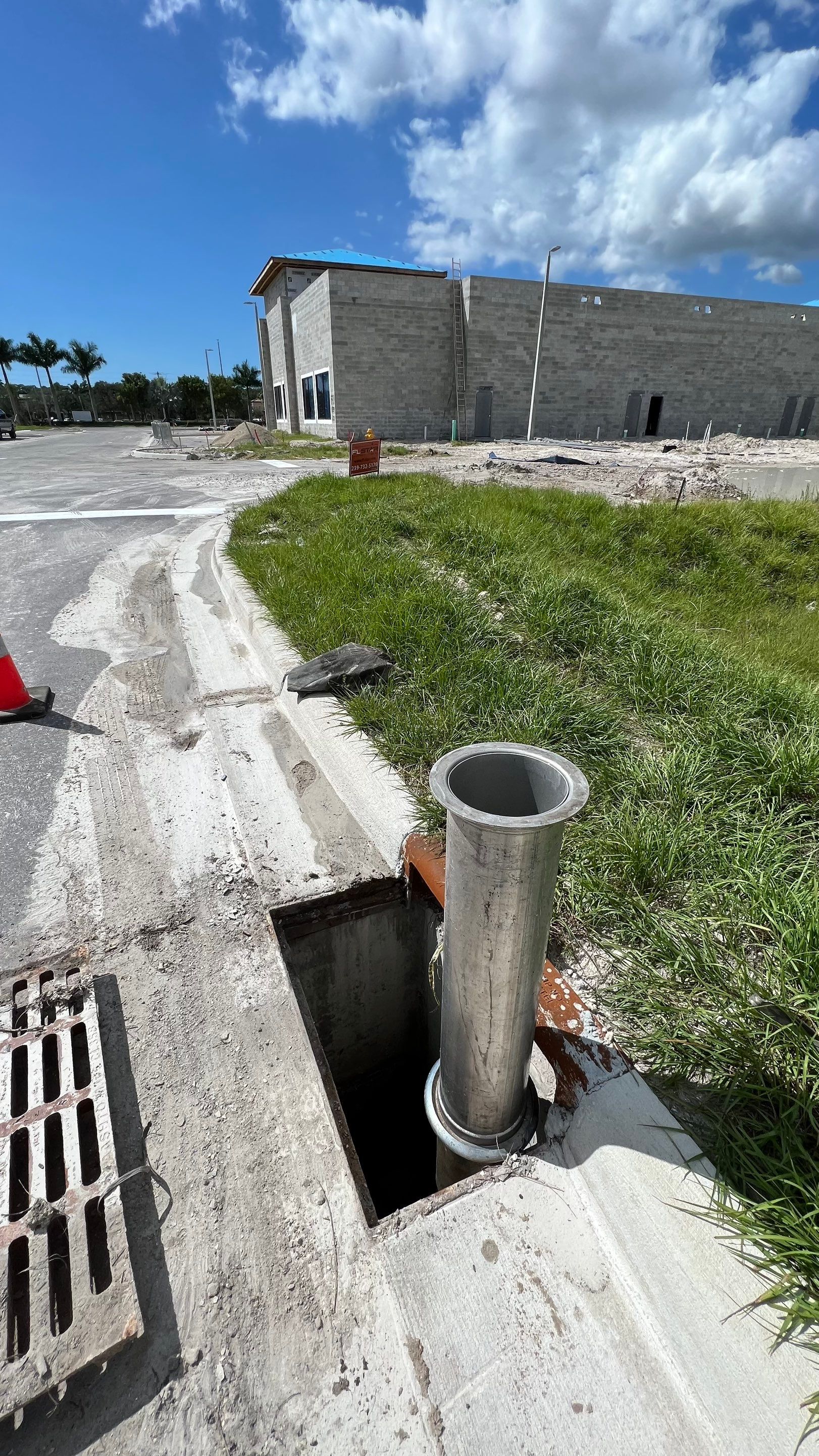 New Construction Storm Drain System Cleaning by APS Power & Water