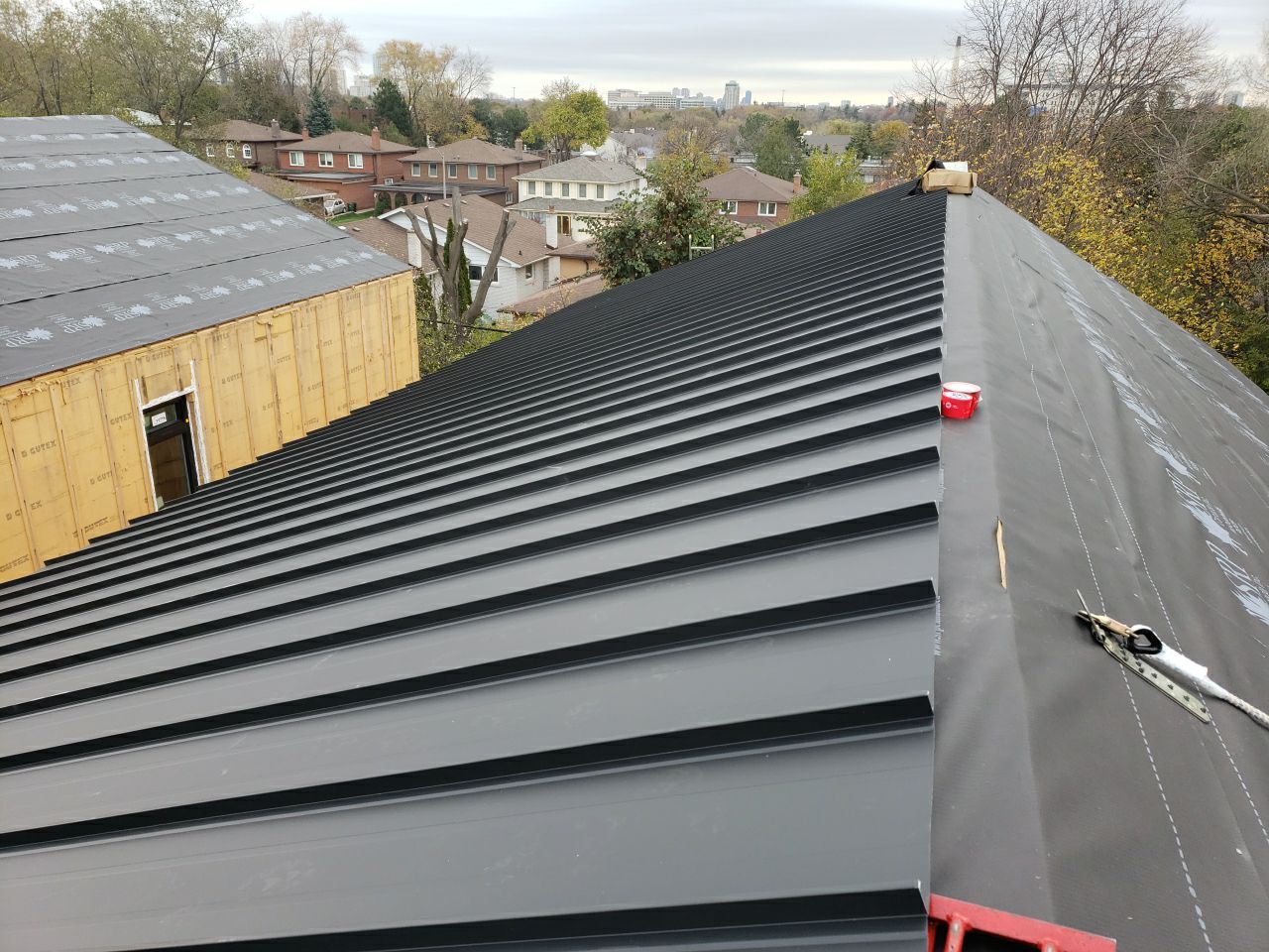 New Home Construction using 16" Standing Seam Panels by Jay Carter Roofing & Sheet Metal