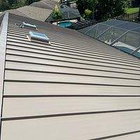 24ga 1.5" Mechanical Seam Buckskin  by Total Roofing System The Metal Roof Experts