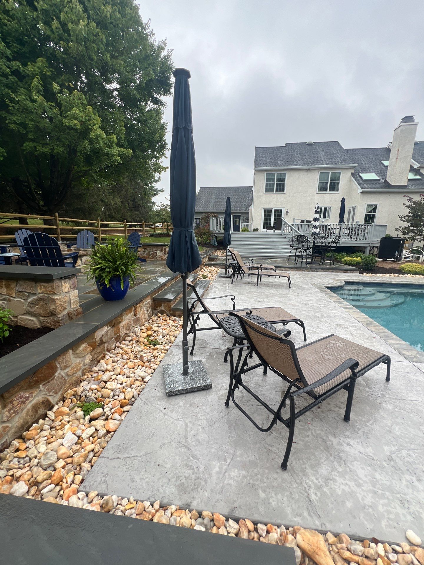 Stamped Concrete Pool Deck  by Architectural Concrete Design