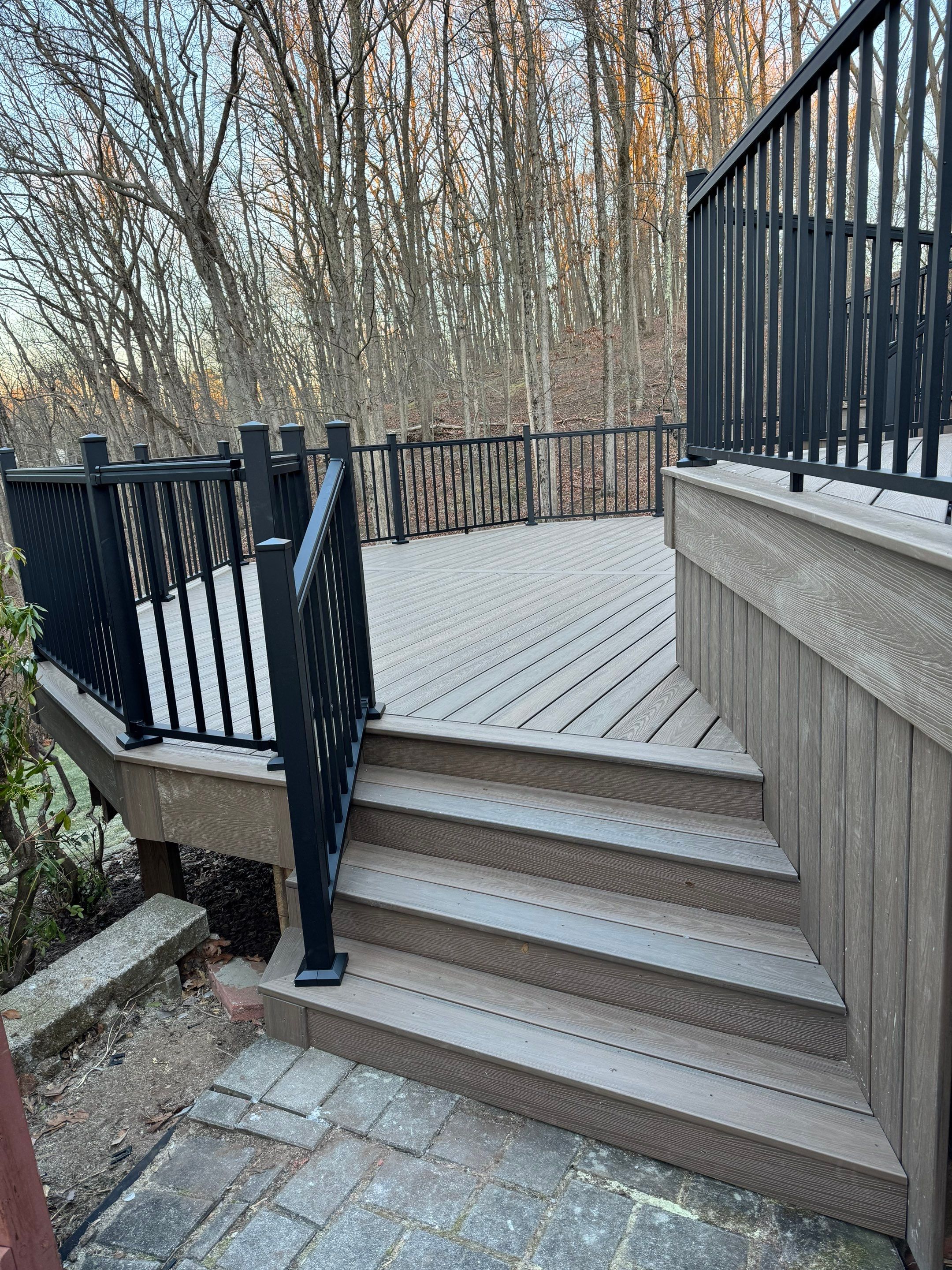 New Deck using Deckorators  decking and vinyl railings by deck guardian