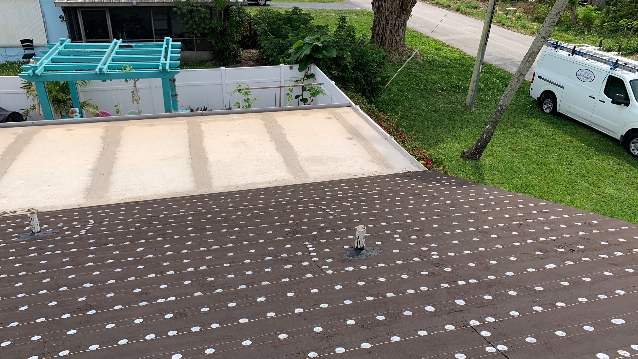 Residential Roofing Installation using 1" Nail strip metal roof by BLUES BROTHERS ROOFING