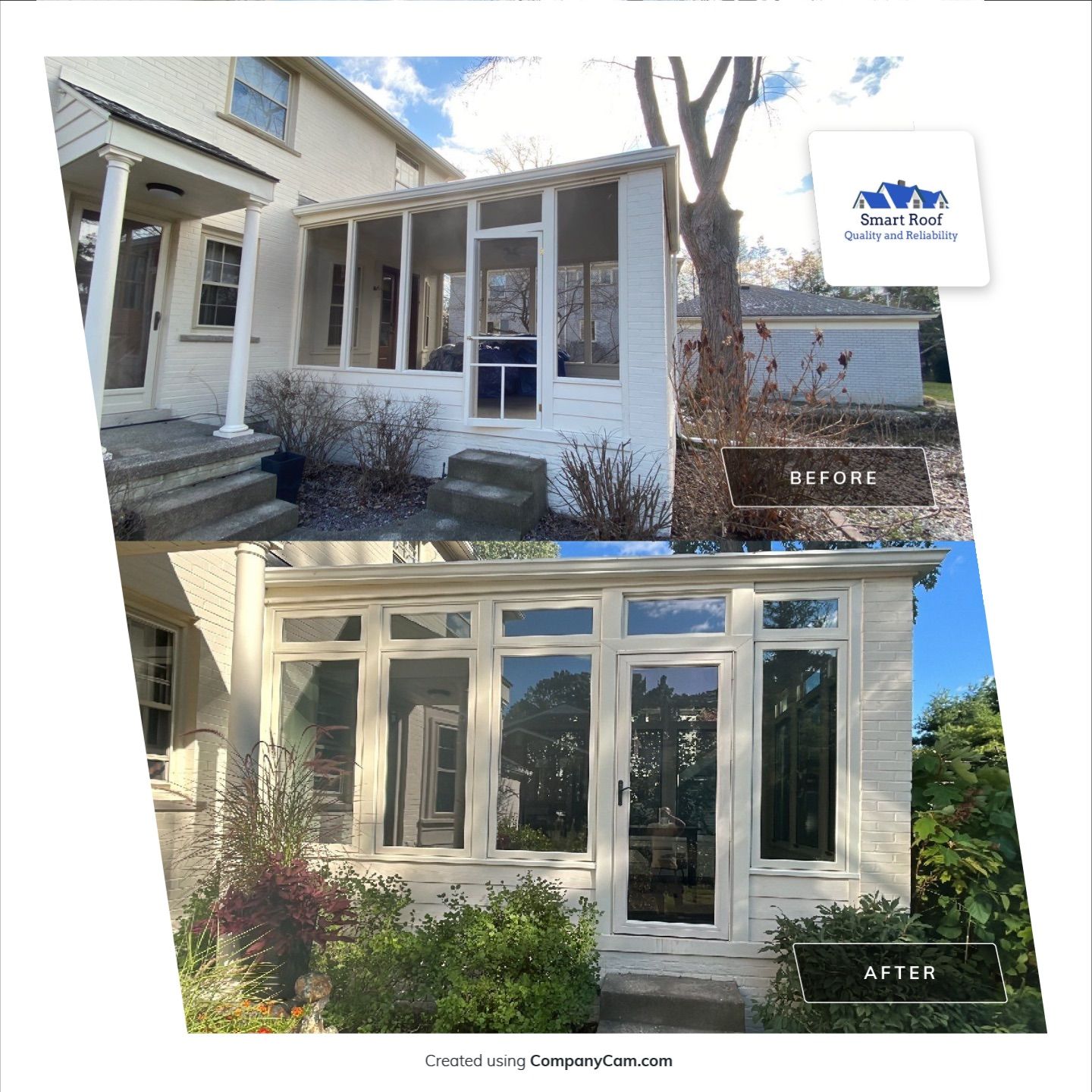 Window Installation using Andersen Windows E-Series with aluminum clad by Smart Roof