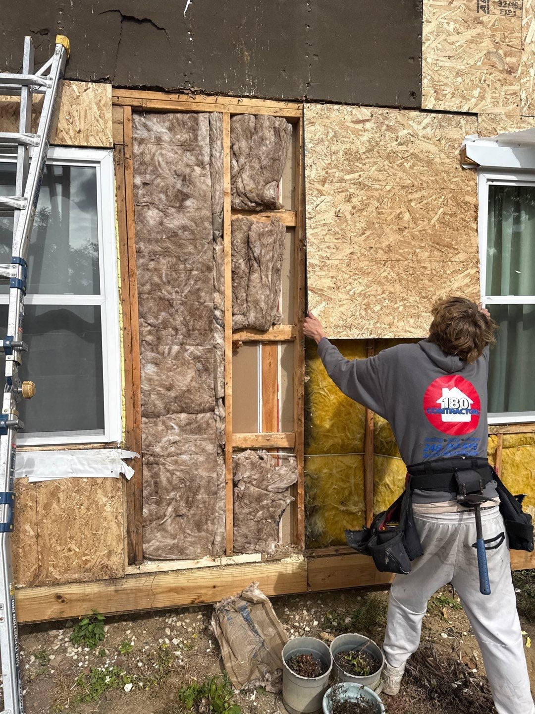 Siding Replacement using Alside S7 Cedar Mill Grain Cape Cod Grey by 180 Contractors