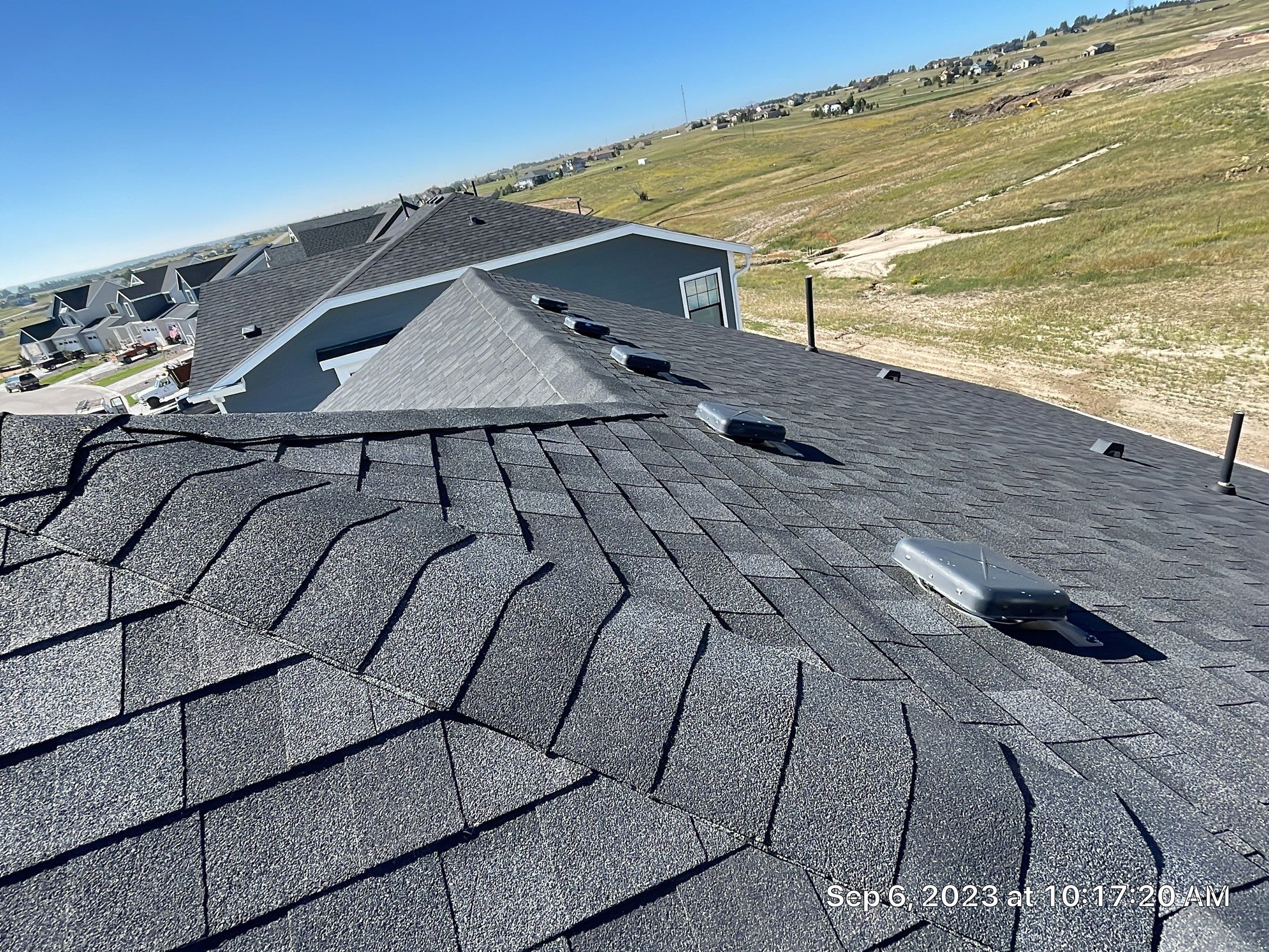 Residential Roofing Installation using Atlas Pinnacle Impact Black Shadow by Blue Peaks Roofing LLC 