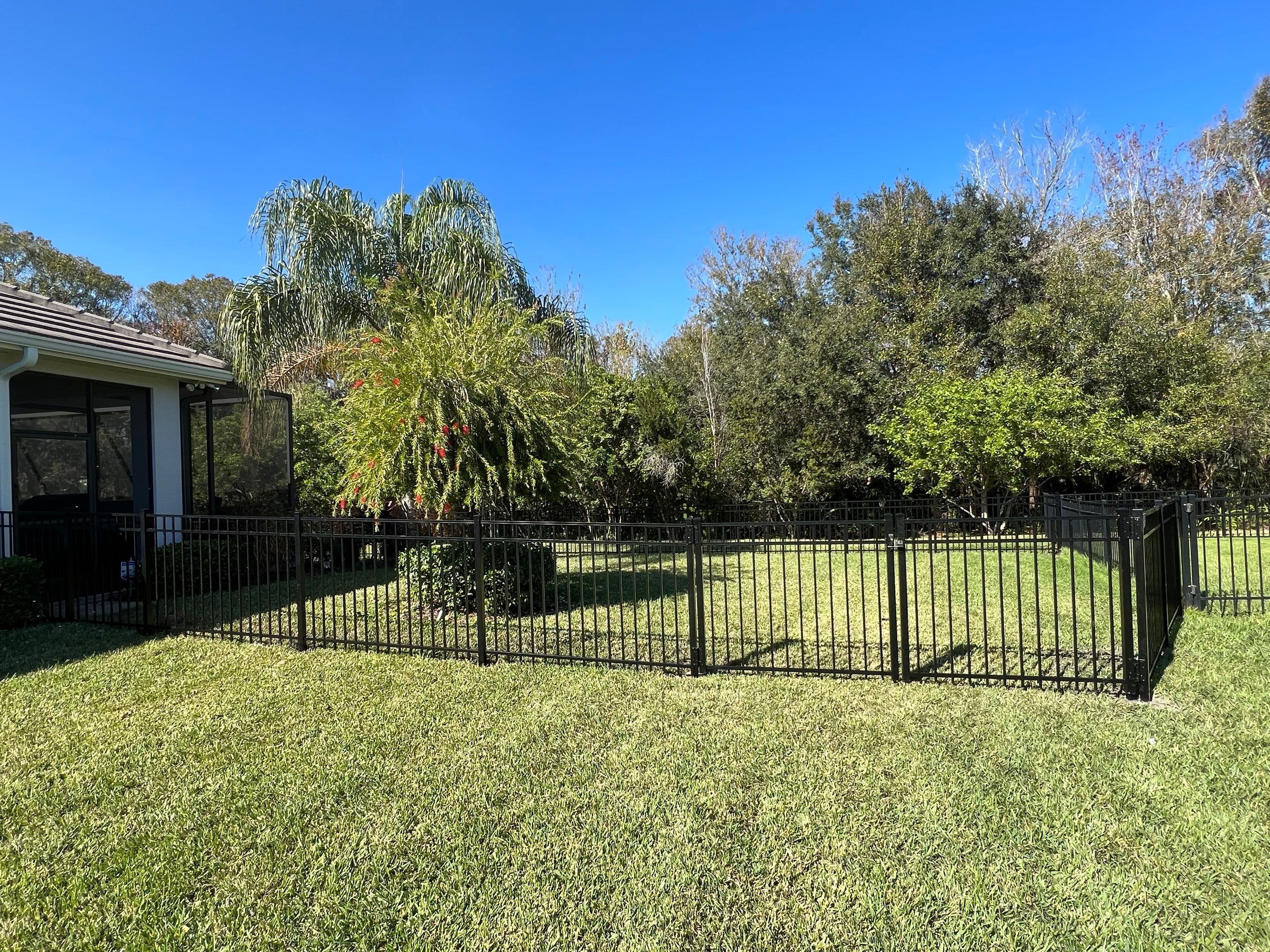 Bradenton, FL  4ft. Tall 3-rail Black Aluminum Fence  by Asap fence and gates, LLC