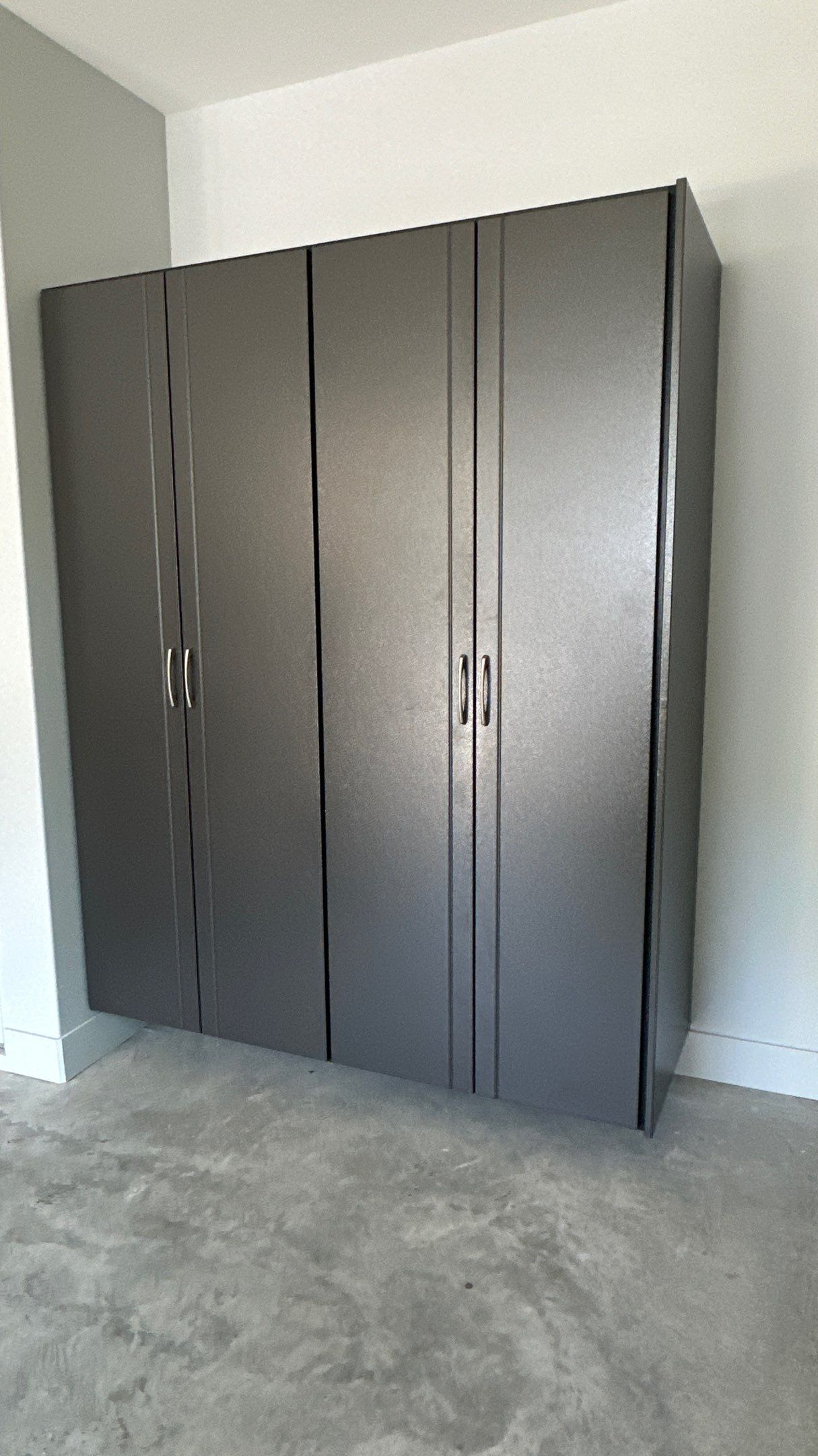 Ladd M. went with pewter powder on his garage cabinets by Banner Garage