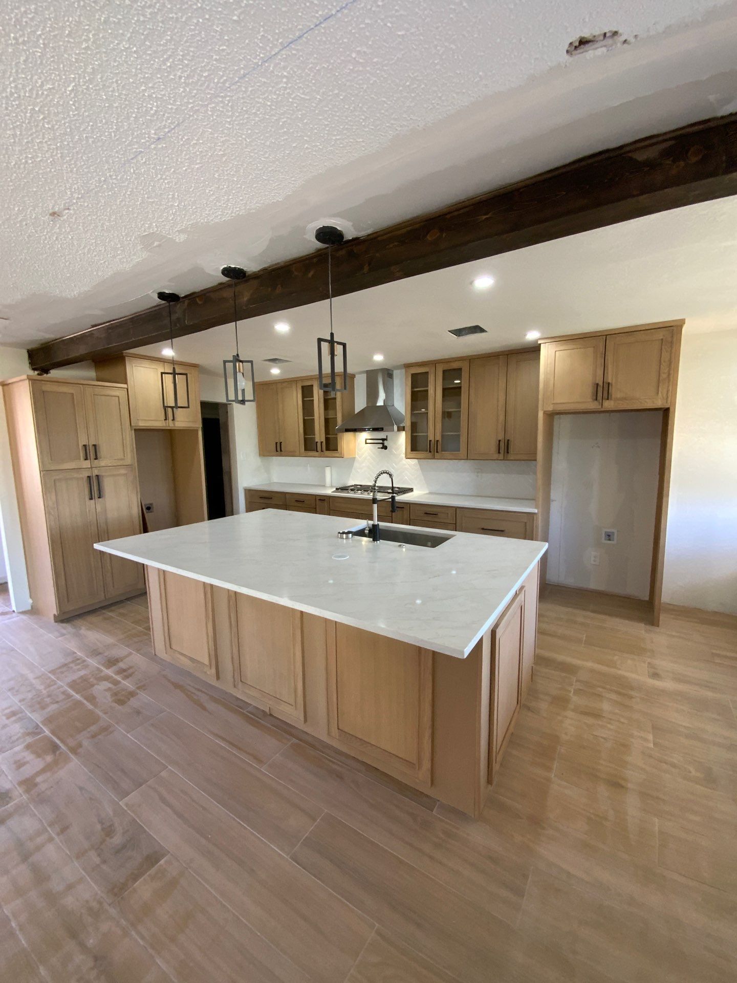 Modern Kitchen Remodel and Wood-Look Tile Installation in El Paso by SC Remodeling