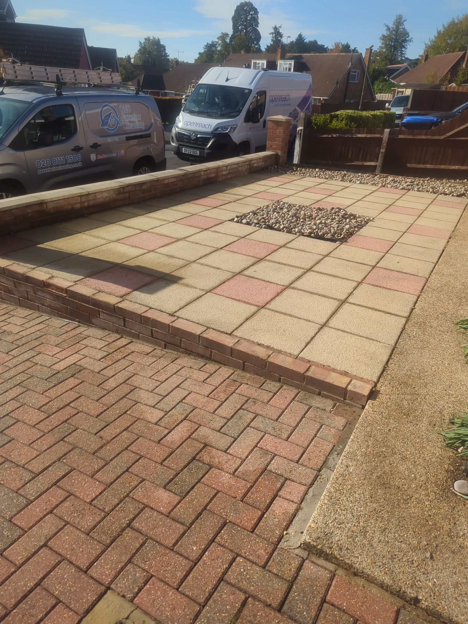 Driveway And Patio Clean using honda 21 ltr/min by Ges Exterior Cleaning ltd