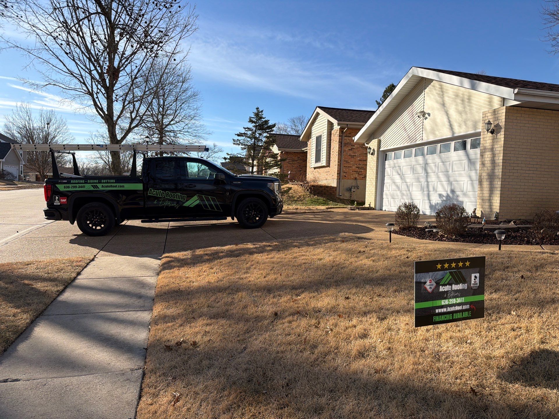 Project in St. Louis by Acute Roofing And Exteriors 