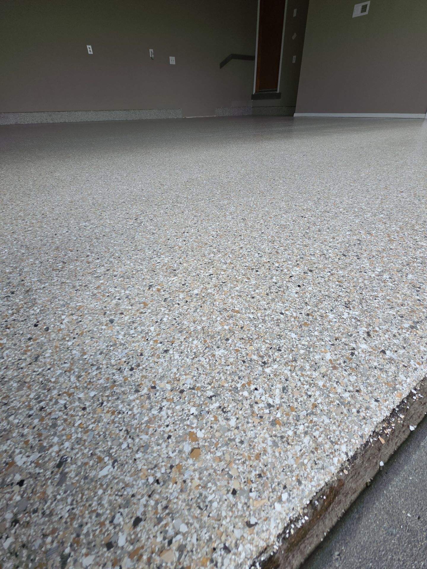 Garage Transformation using Claystone Hybrid by Croc Coatings, LLC