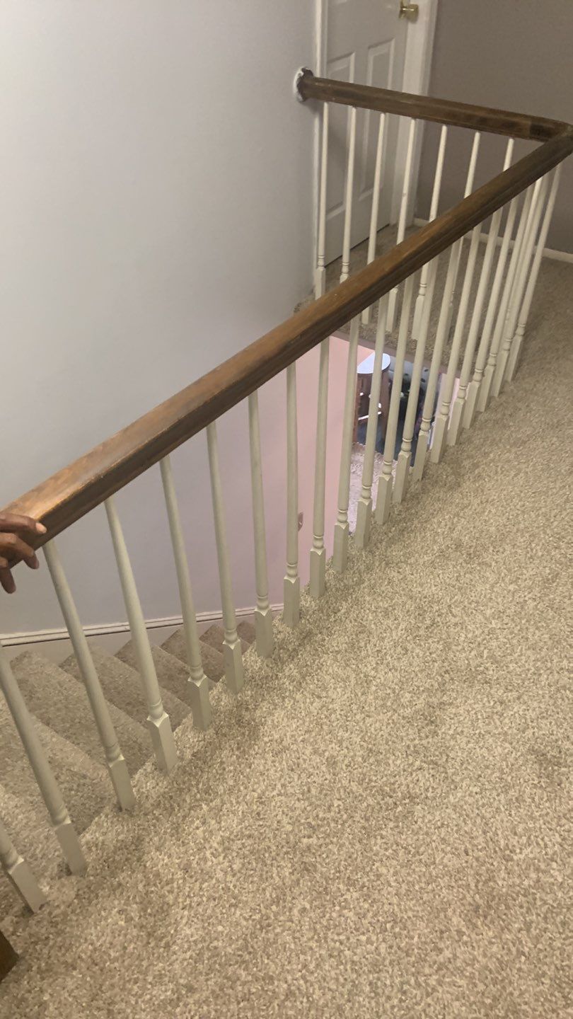 Interior Handrail Replacement using Newel Post & Handrails by A1 NERDY HOMES LLC