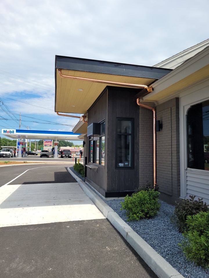 Raynham, MA New Gutter Installation at the New Starbucks Location  by Gutter Pro Enterprises