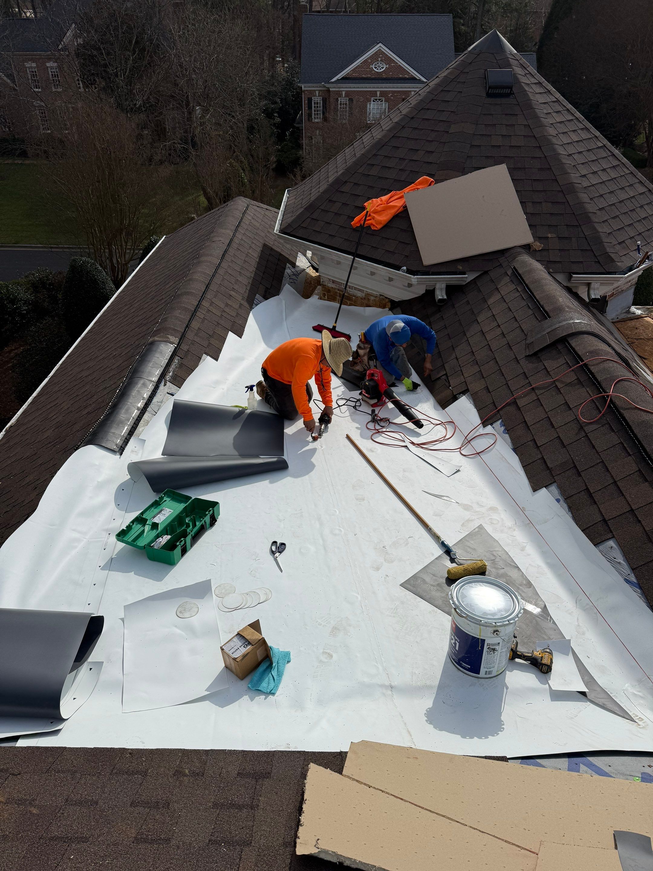 Project in Raleigh - TPO roof replacements  by Pro Performance Roofing