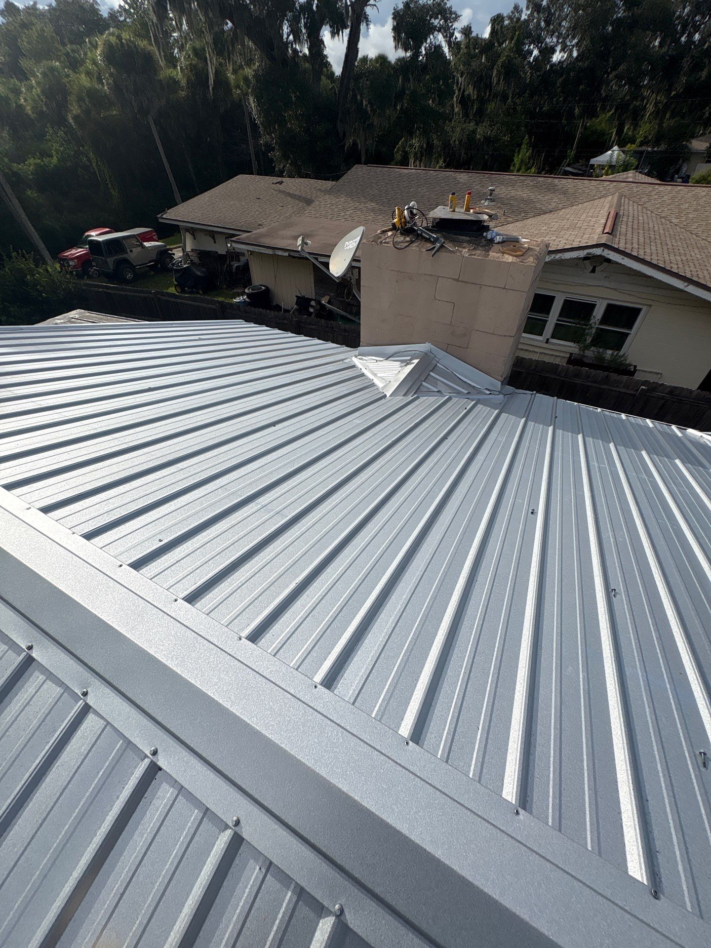 Residential Metal Roofing Installation with Ultra Rib Panels in New Smyrna Beach by Pinnacle Roofing Group