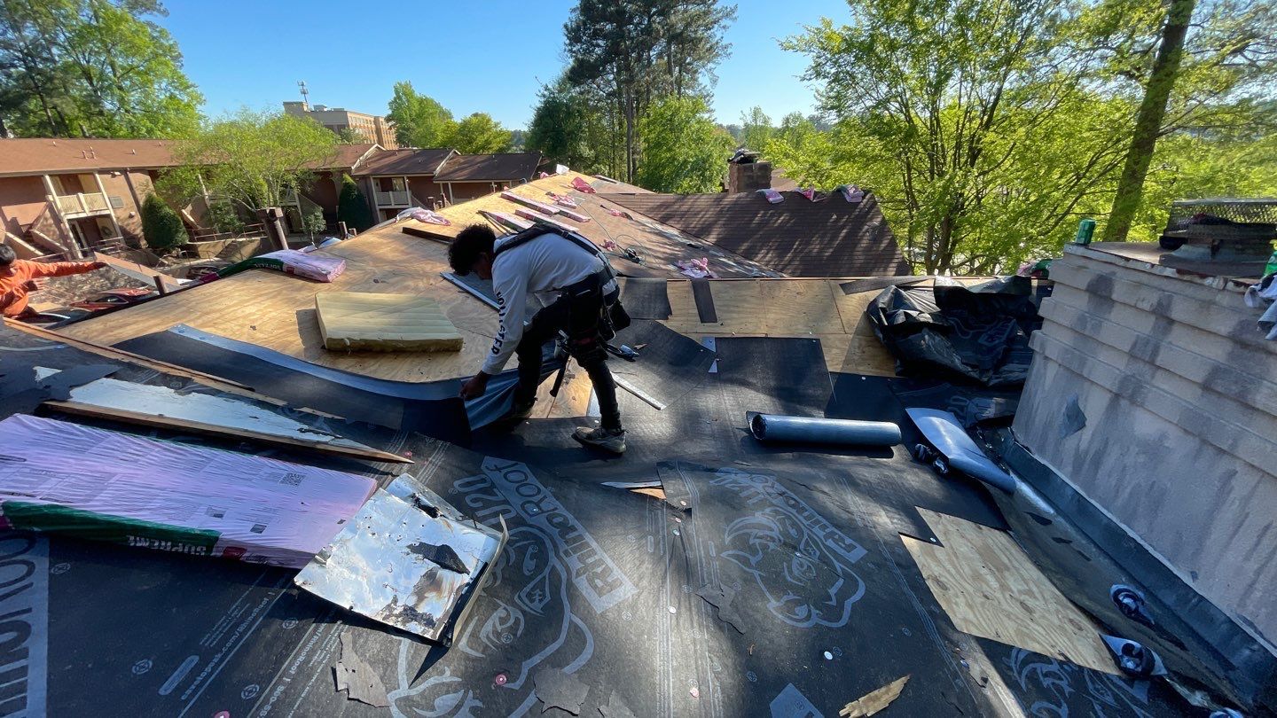 Commercial Roofing Installation using Owens Corning Autumn Brown by Inspector Roofing and Restoration