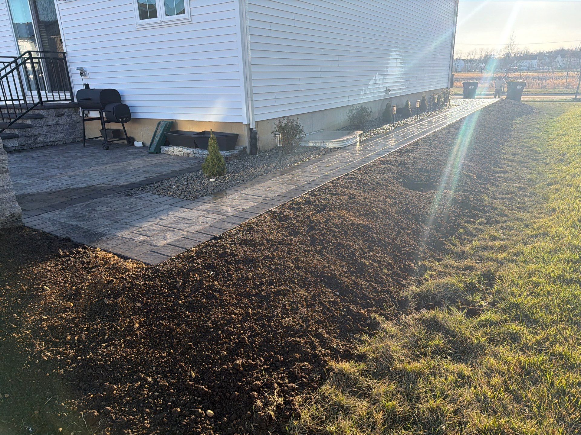 Custom Belgard Paver Patio Design & Installation in Delaware by Studio G Indoor Spaces & Outdoor Living