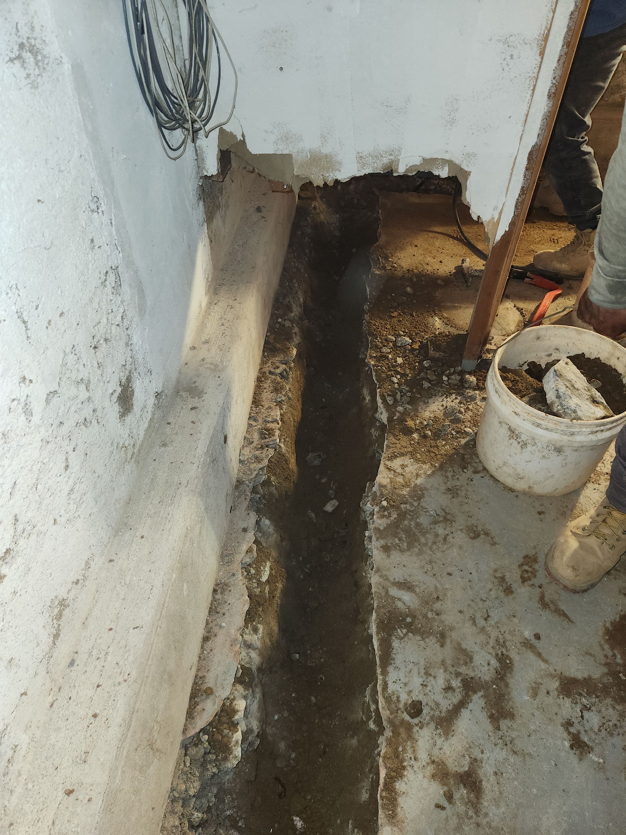 Interior French Drain & Mold Remediation in Mt Tabor NJ by Pure Service Pro, LLC 