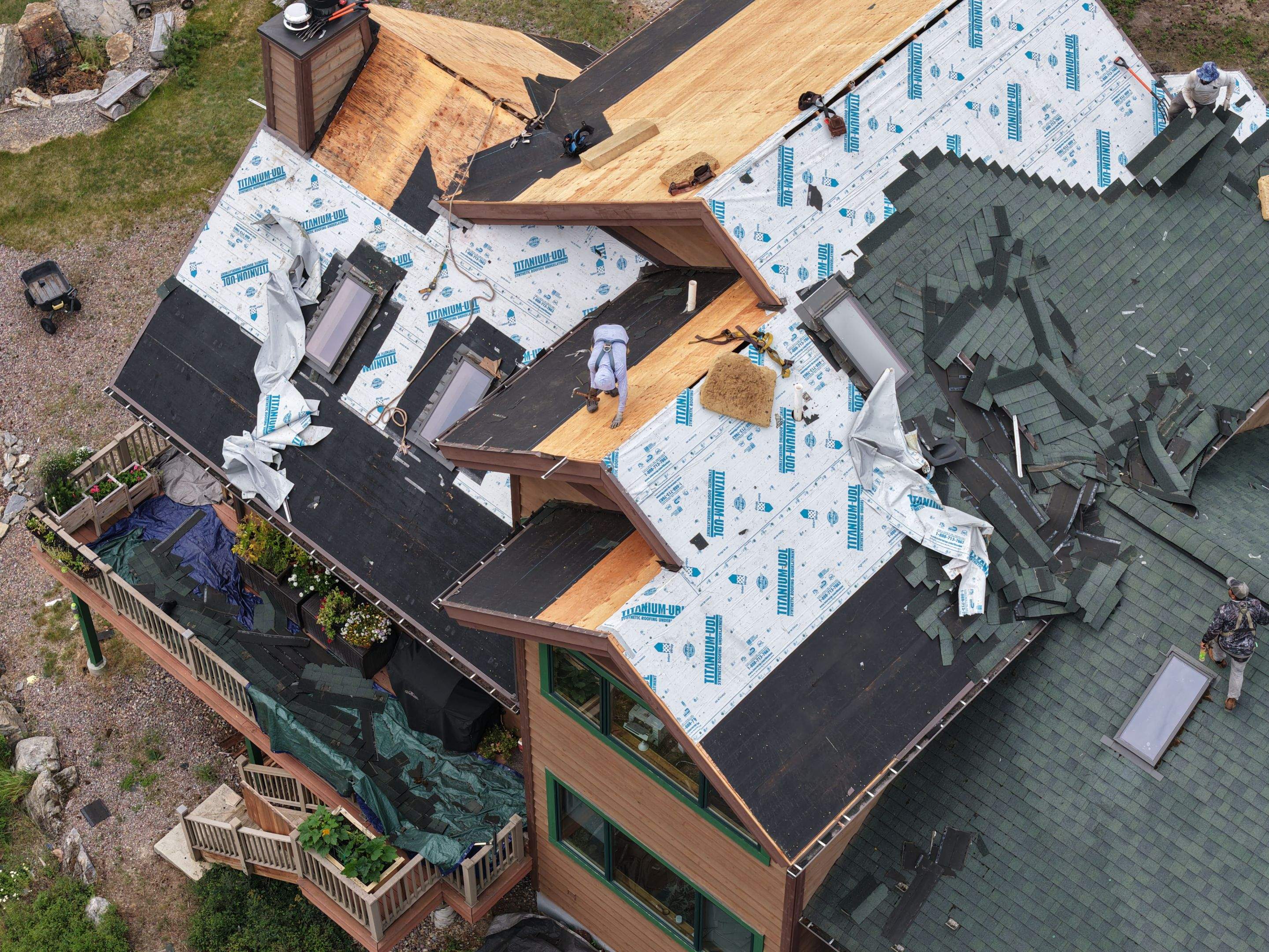 Roof Replacement - GAF Timberline UHDZ - Barkwood  by Montana Roofing Solutions
