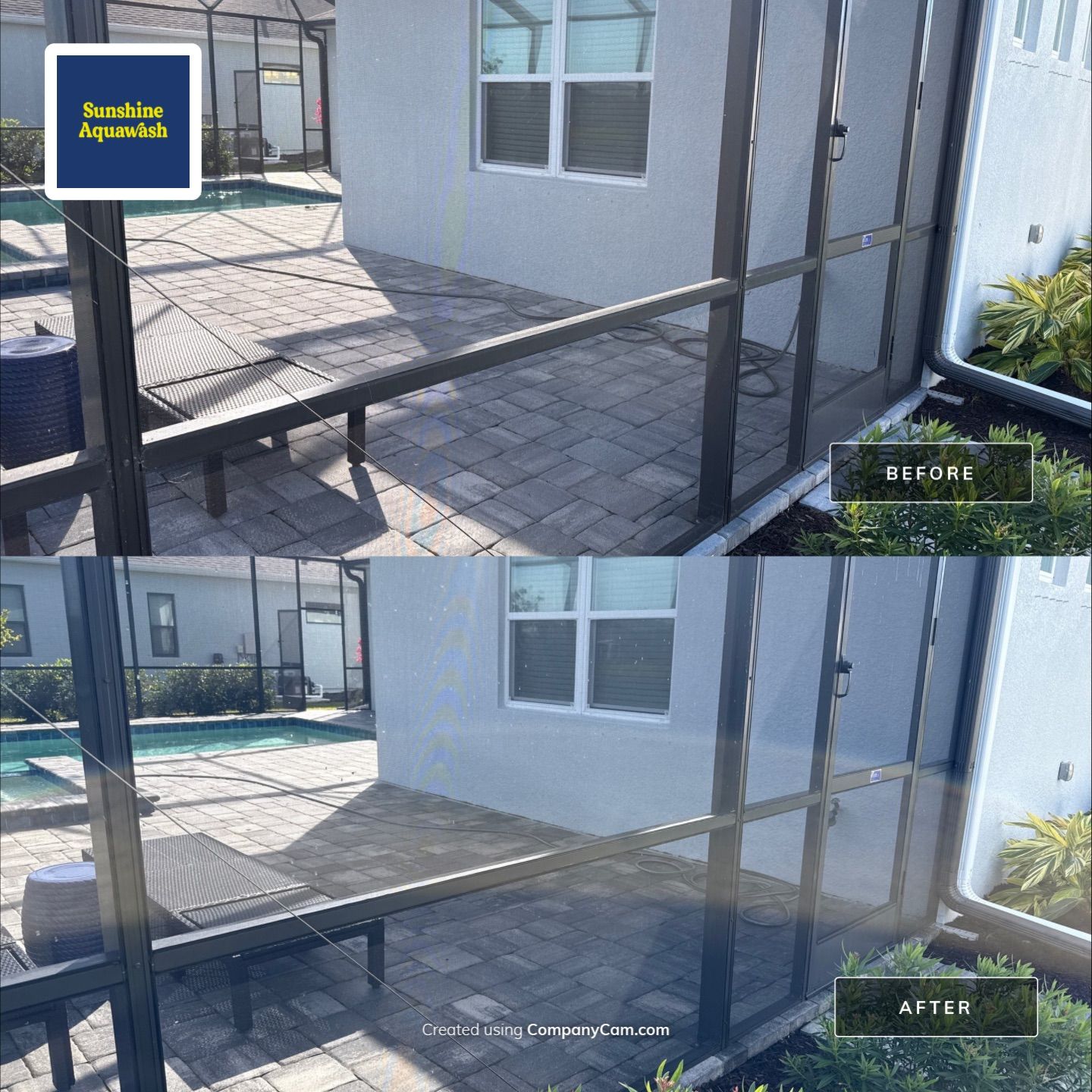 Pool Cage Screen Enclosure Cleaning in Canoe Creek – Parrish, FL by Sunshine AquaWash