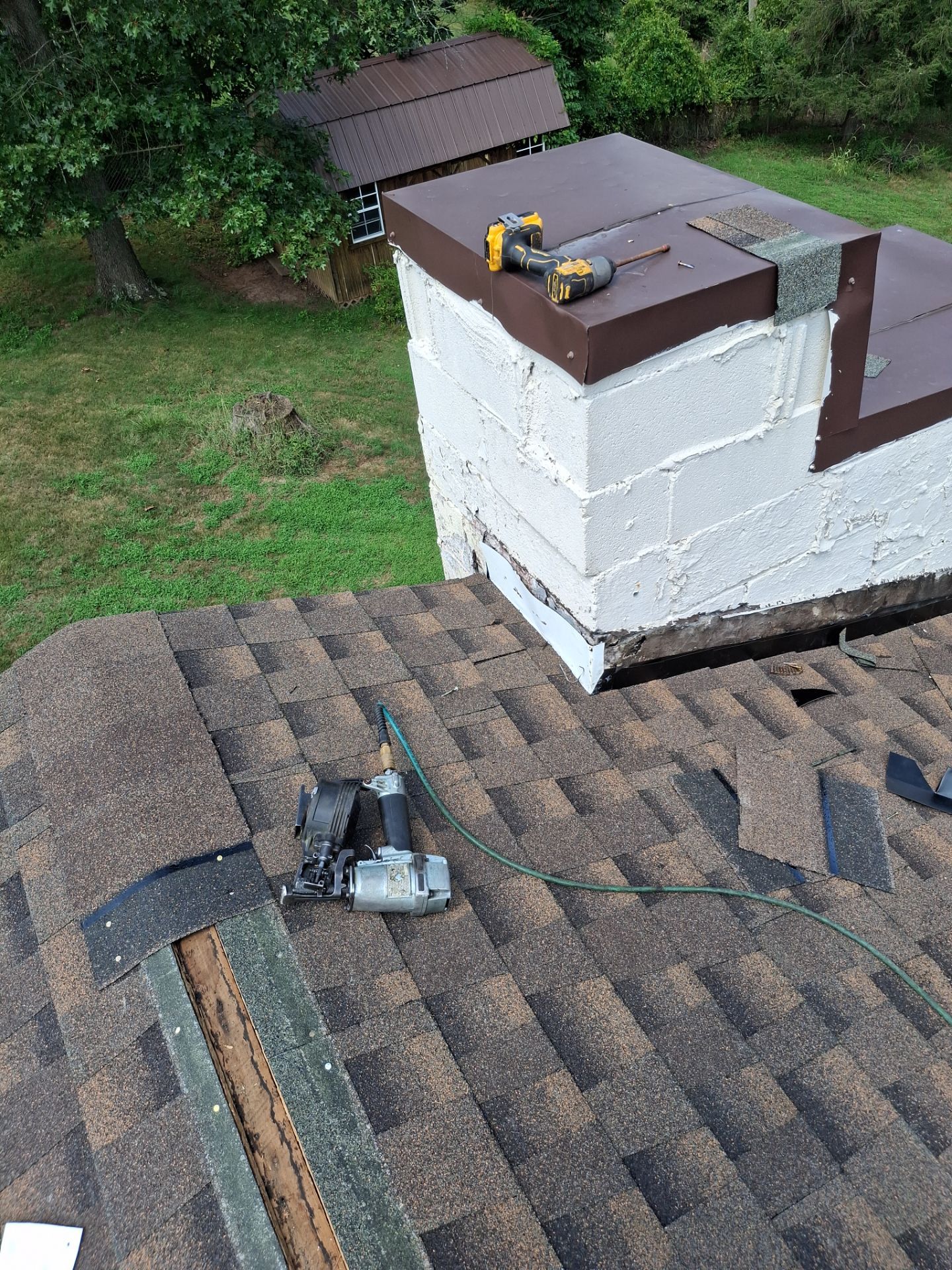 Residential Roofing Installation using GAF Timberline HDZ Barkwood by Rainstoppers Roofing