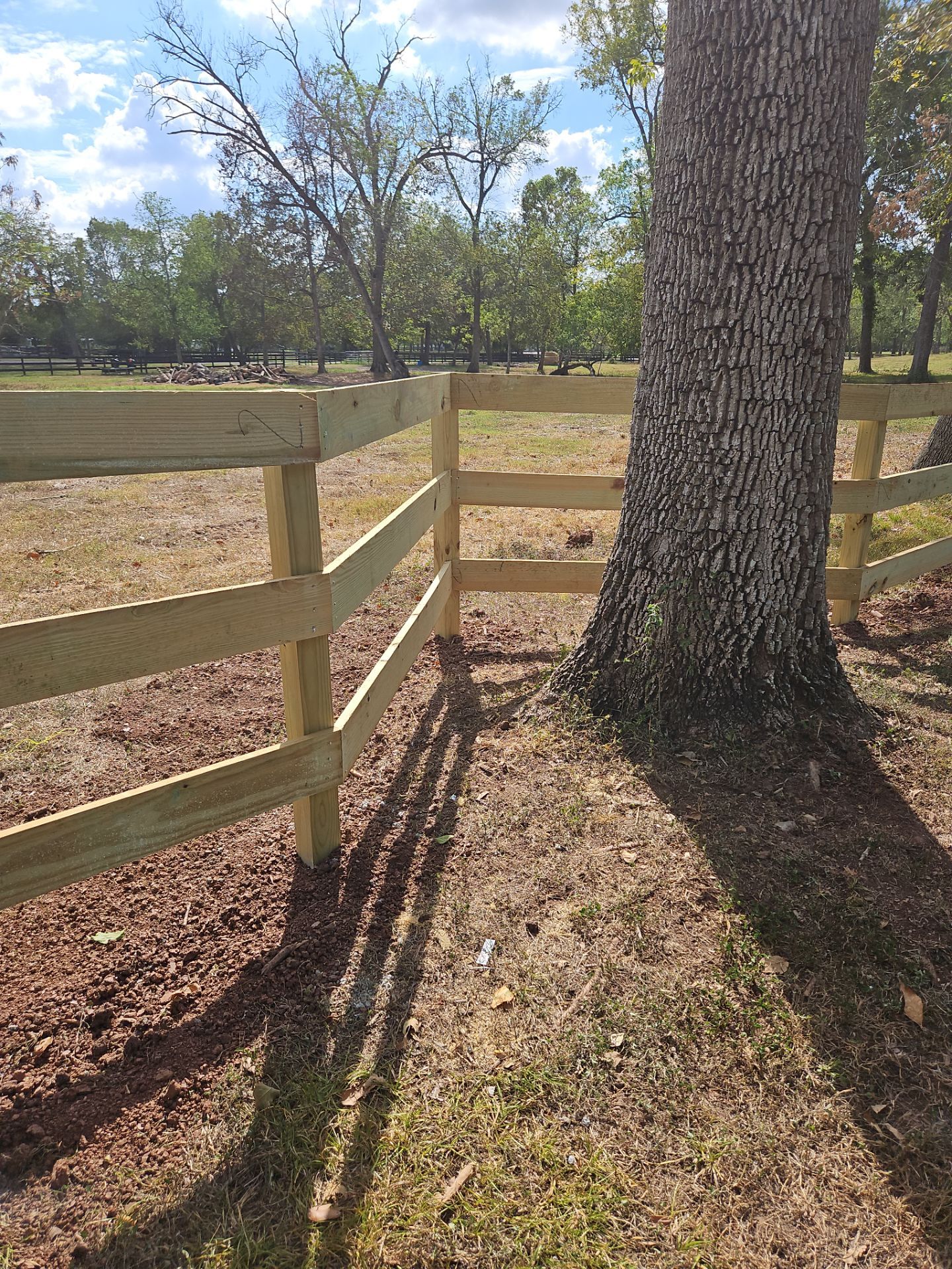 Ranch Style fence Plus Iron installation by Tim's Fences