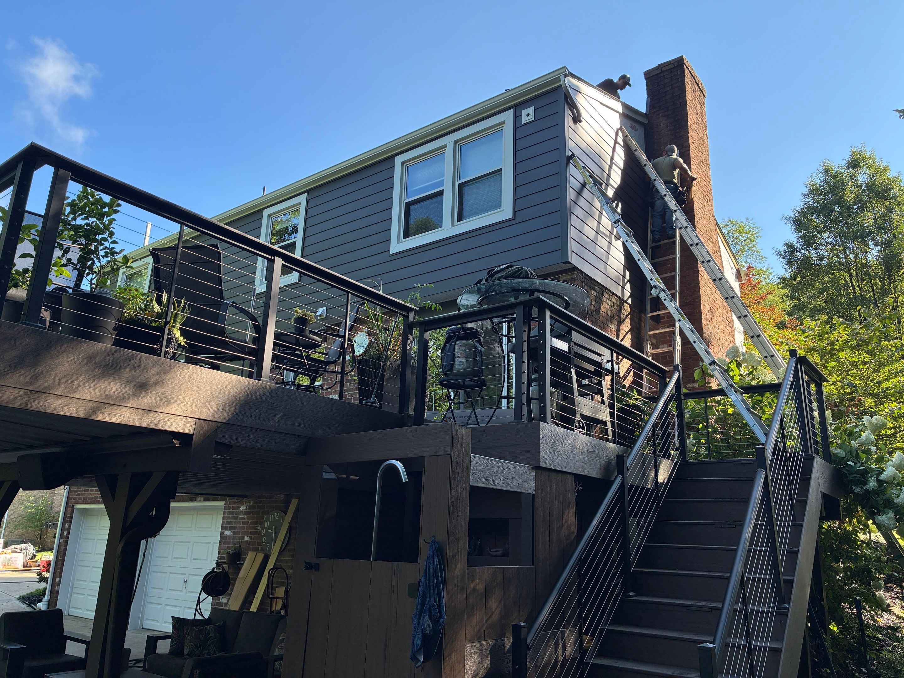 Ascend Siding Replacement and Custom Cedar Porch Renovation in Allison Park by Ideal Siding Pittsburgh