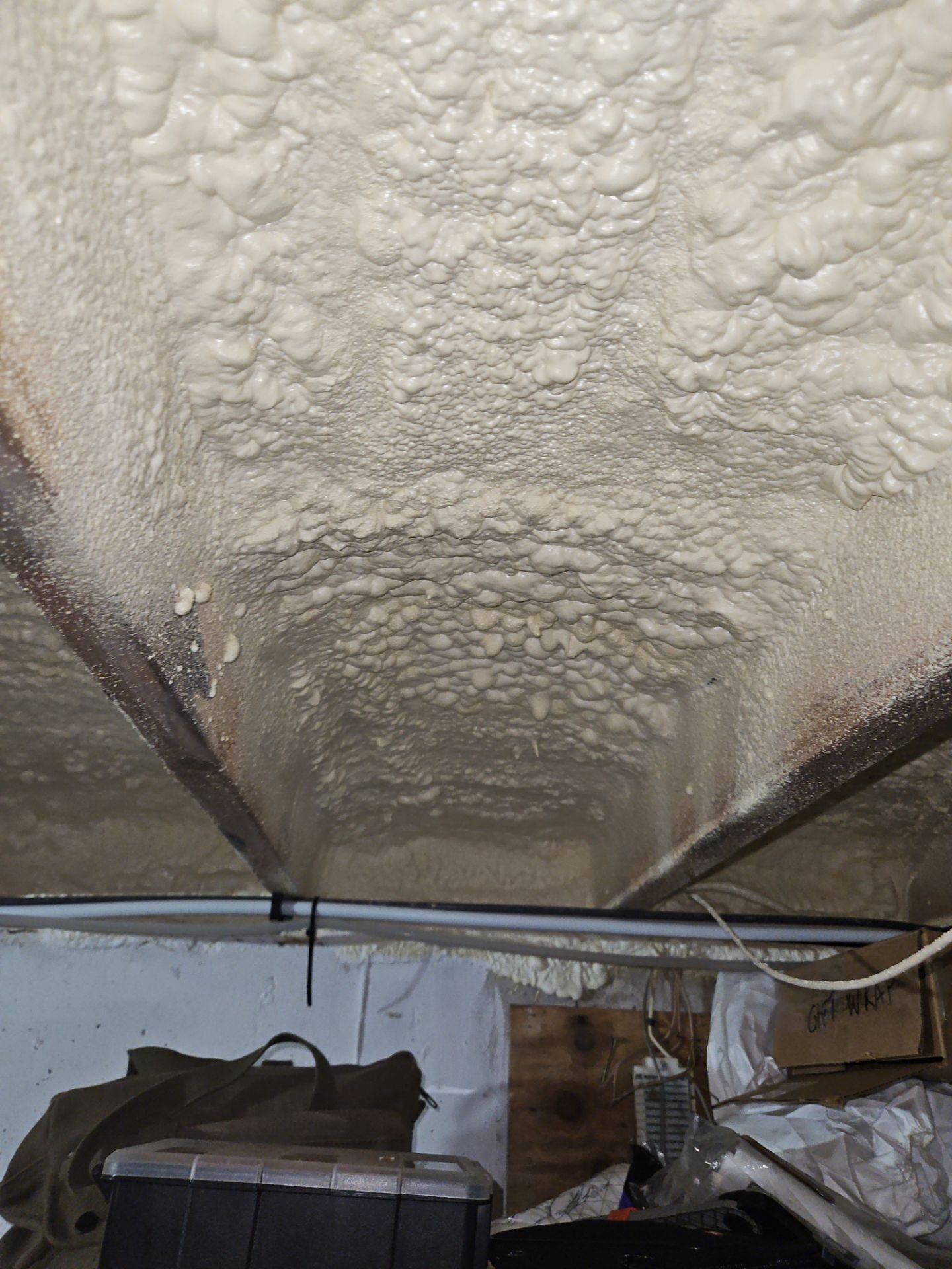 Attic Insulation using open cell spray foam by NYS Foam & Energy