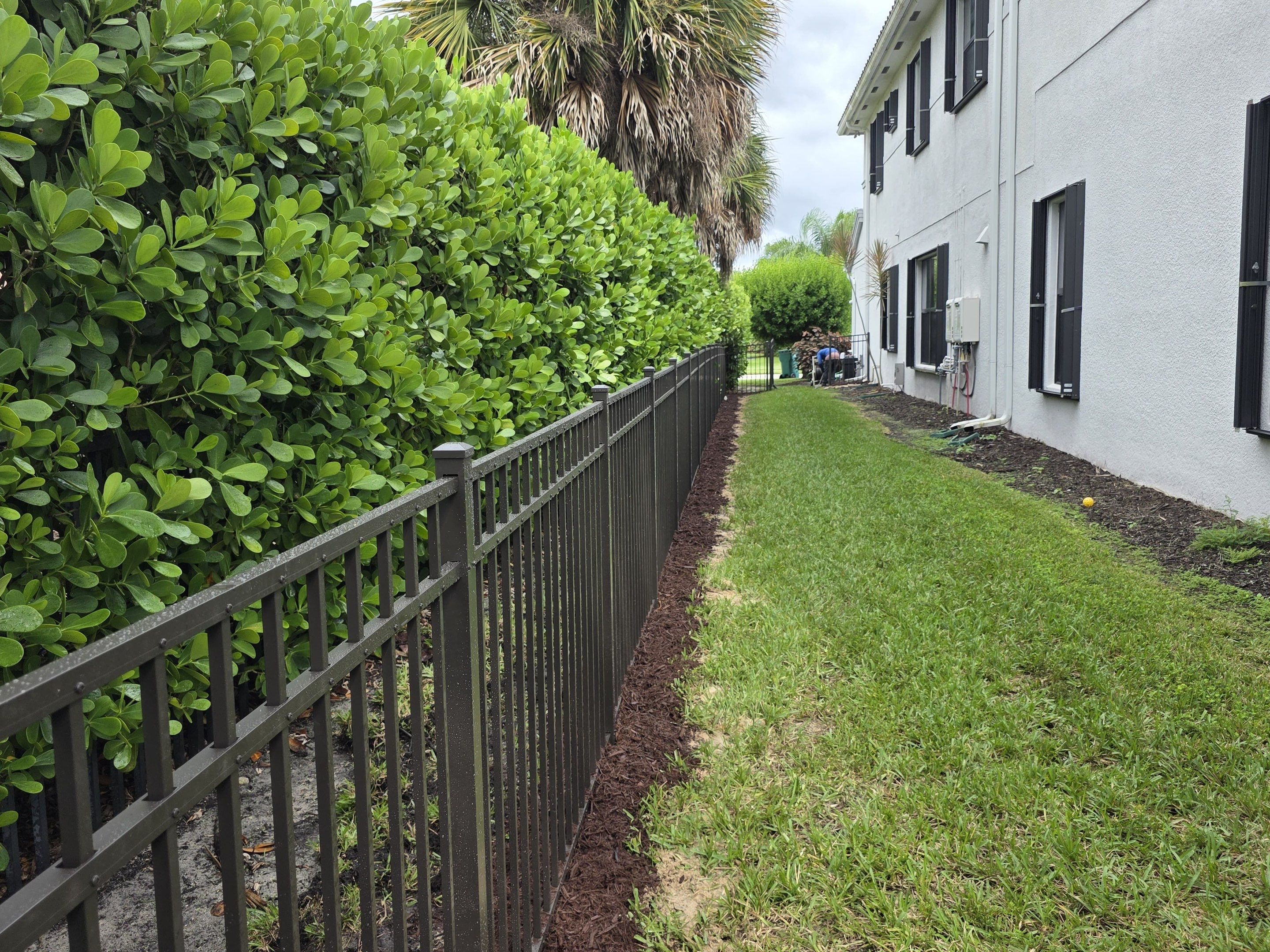 Black Aluminum Picket Fence and Gate Installation in Naples by True Fence LLC